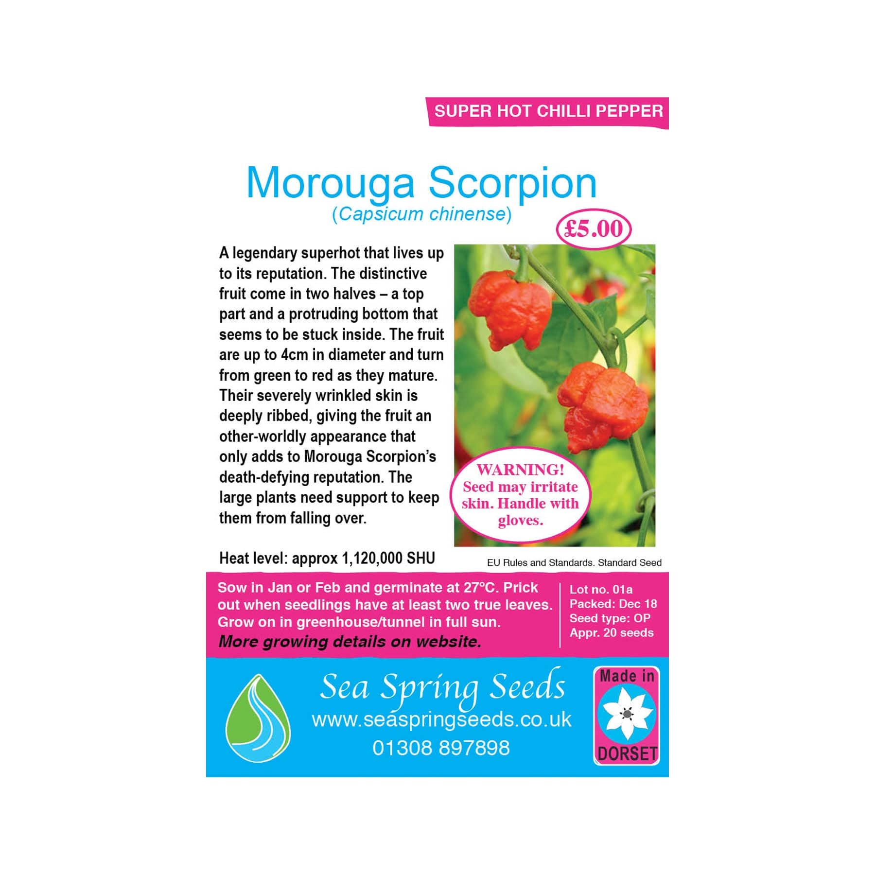 Moruga scorpion chilli seeds