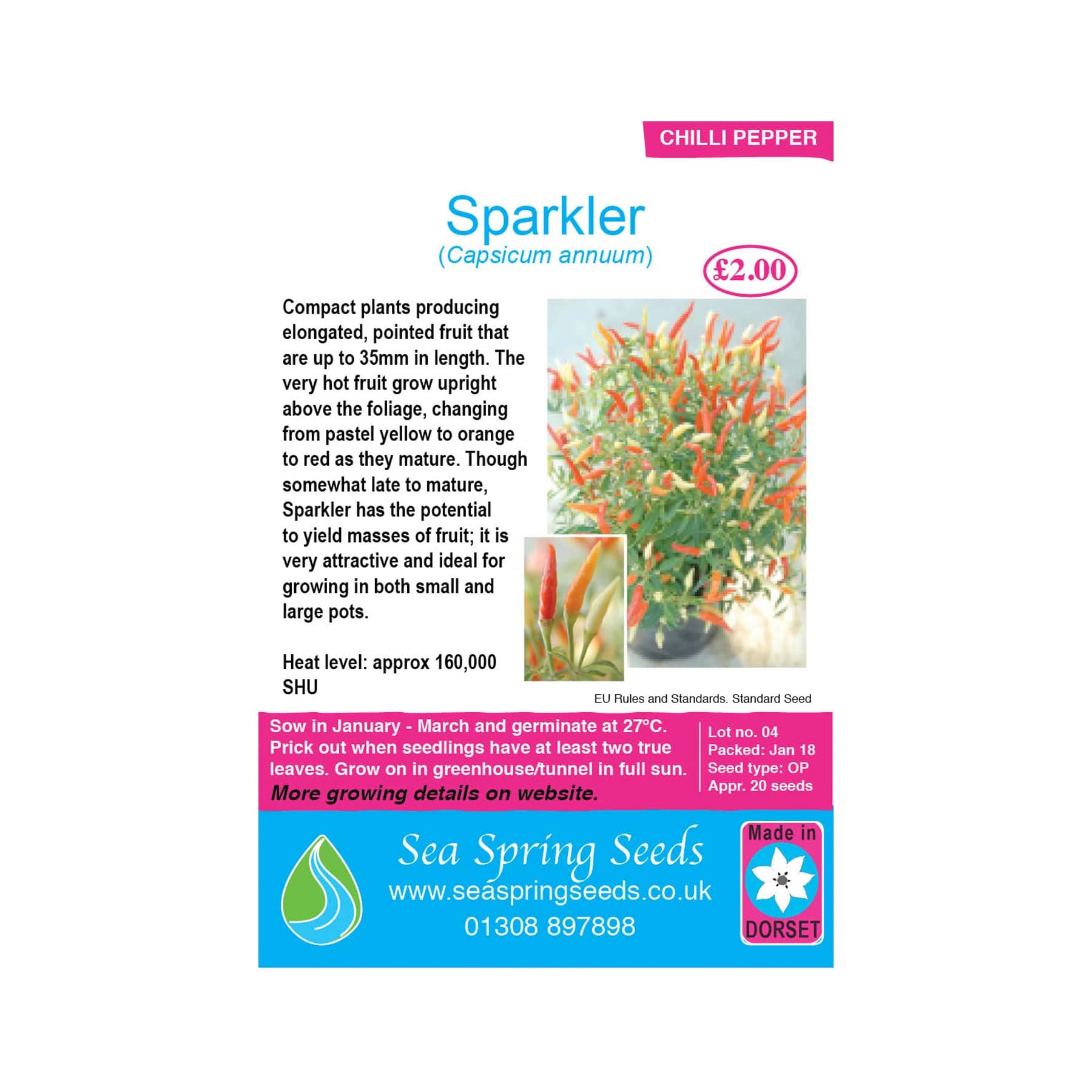 Sparkler chilli seeds