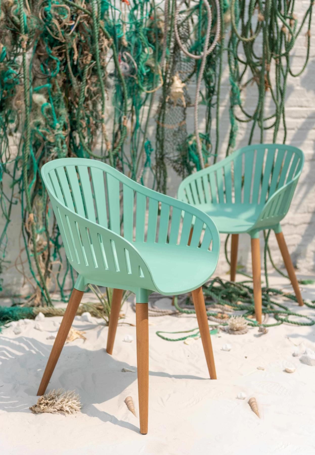 Teal plastic deals outdoor chairs