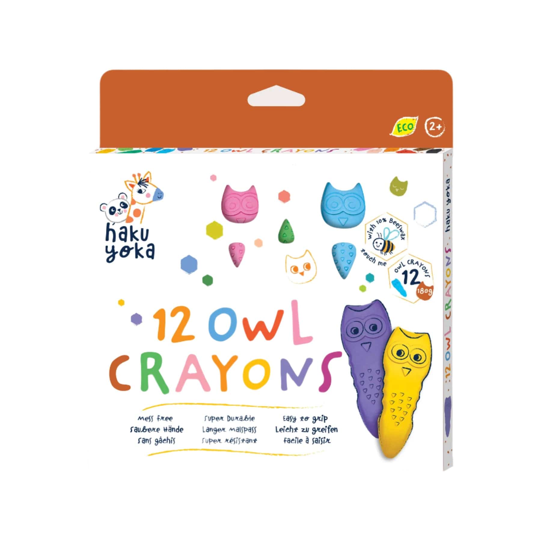 Owl crayons 12 colours