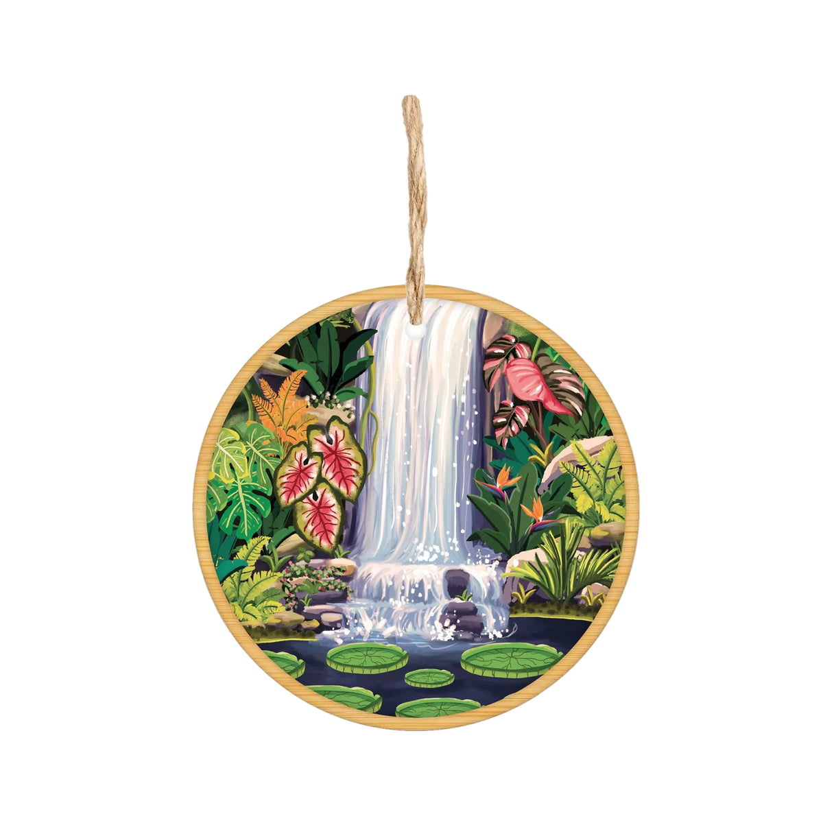 Bamboo waterfall Christmas decoration