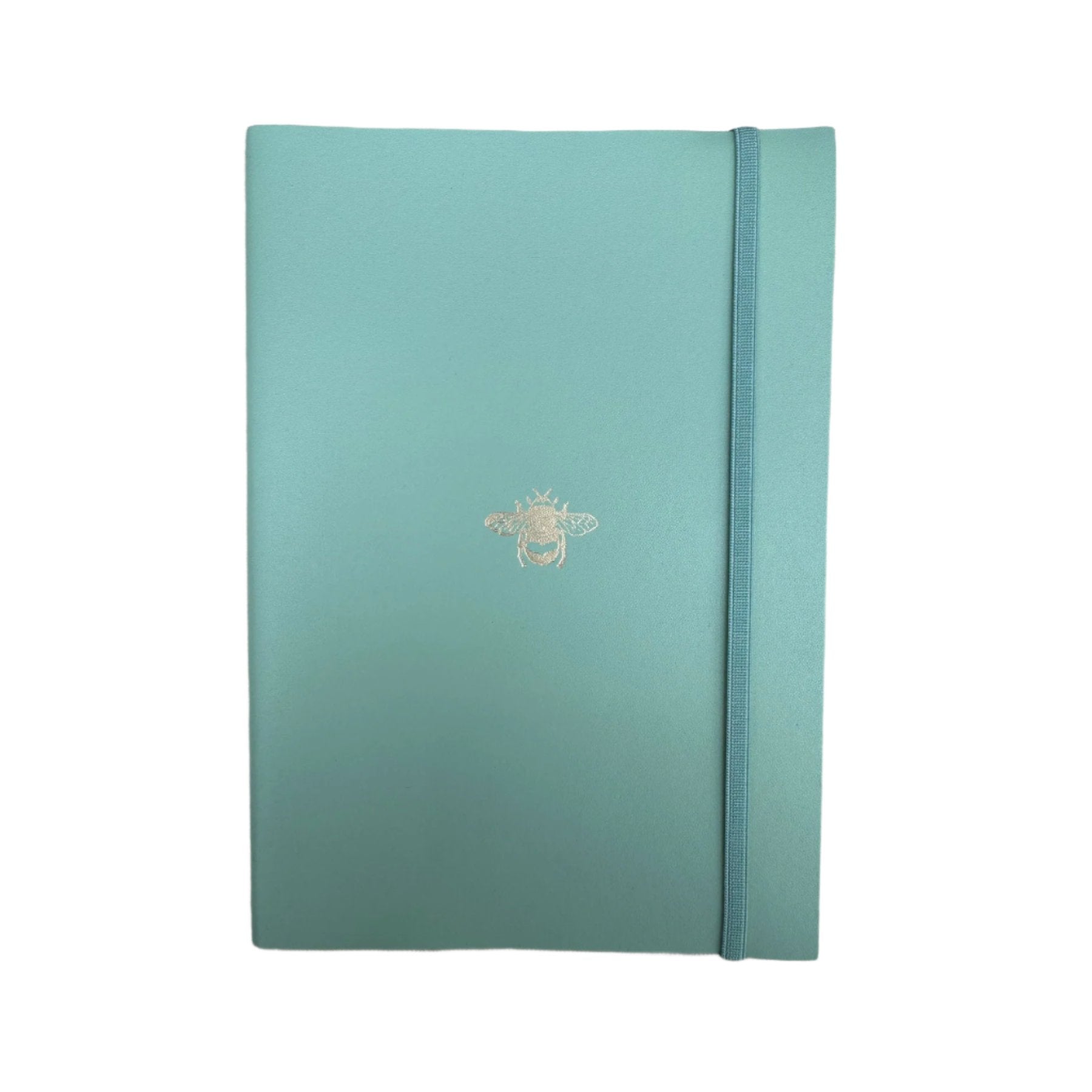 A5 bee address book peppermint and gold