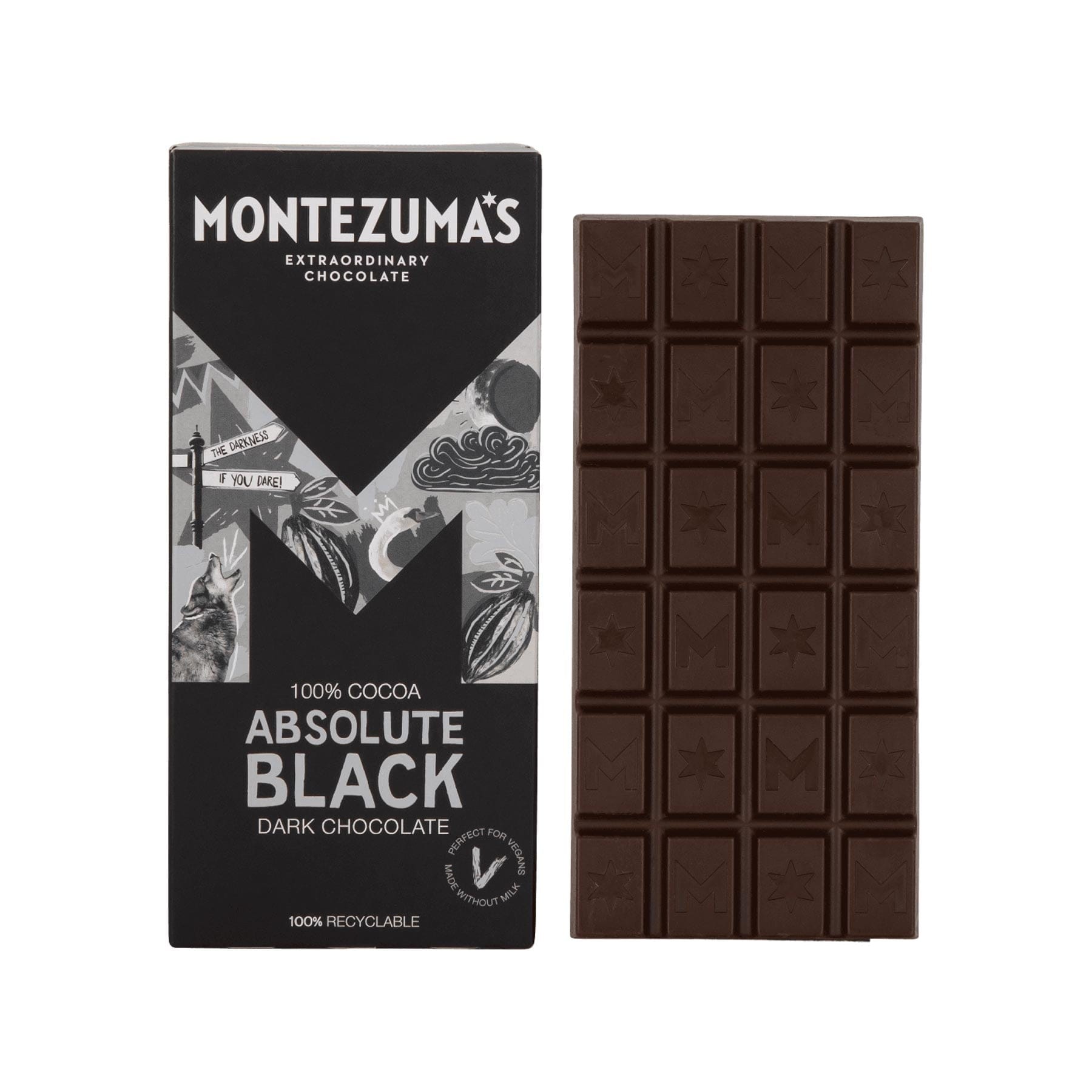 Absolute black dark chocolate bar 90g
