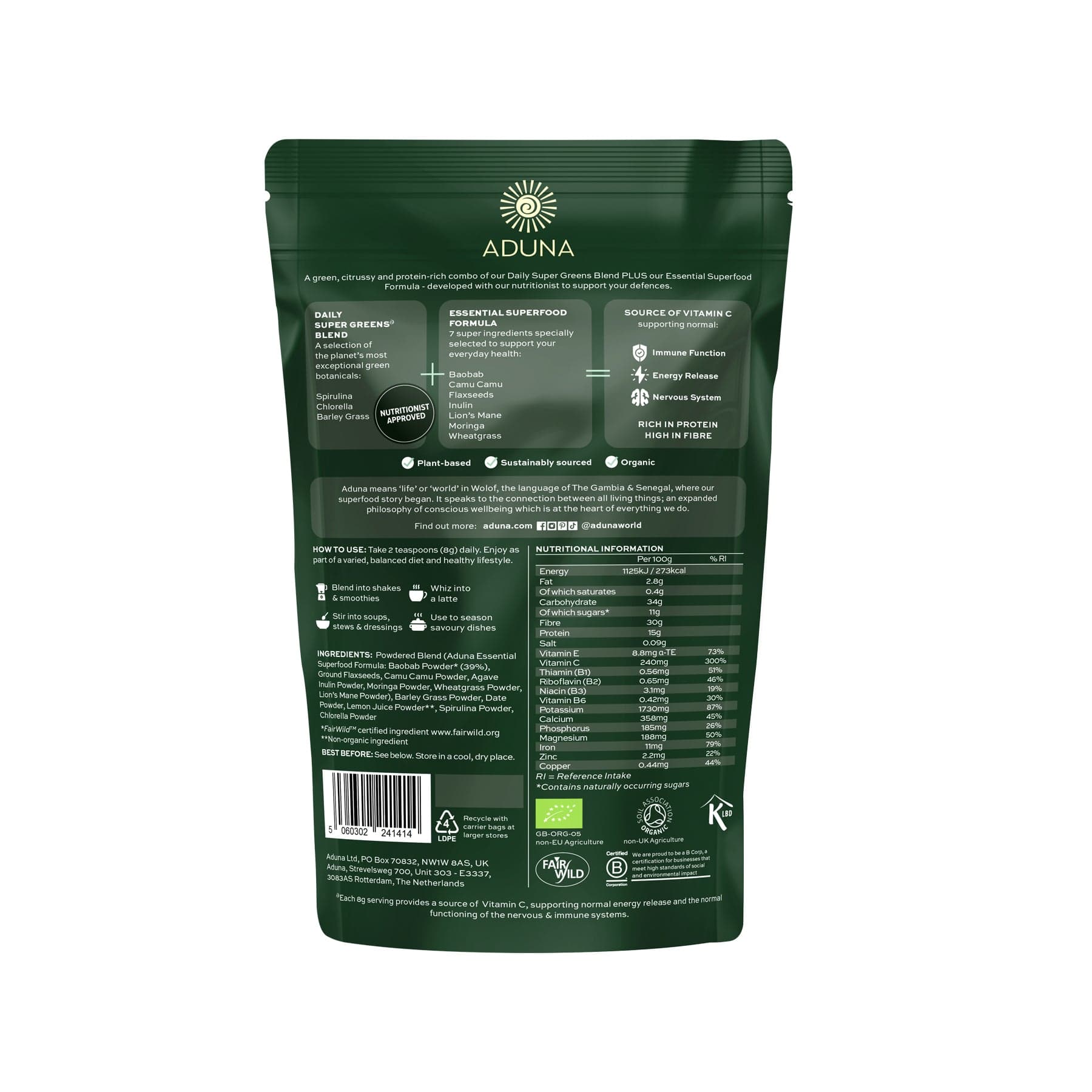 Super greens advanced superfood blend 250g