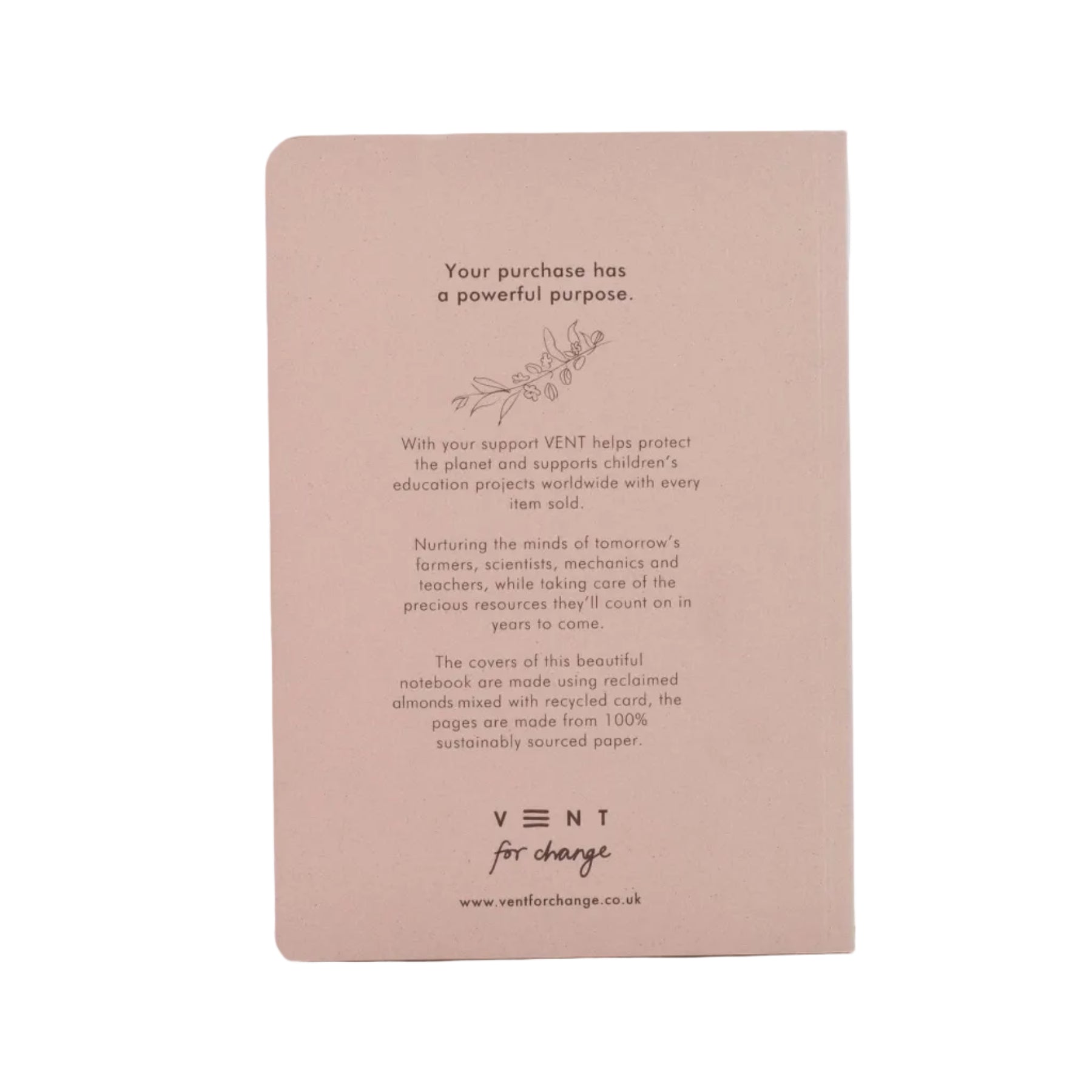 Almond notes A5 lined notebook