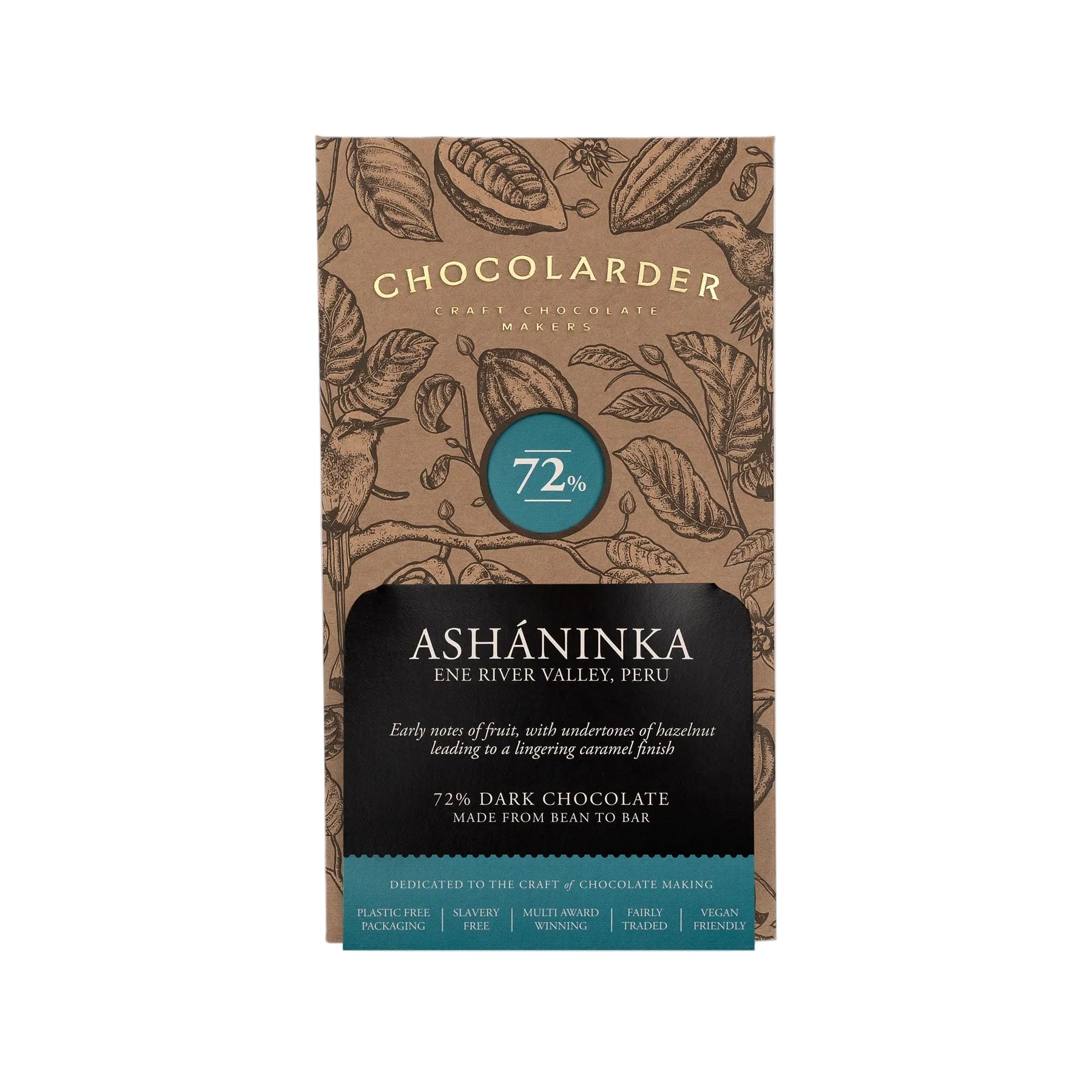 Asháninka 72% chocolate bar 70g