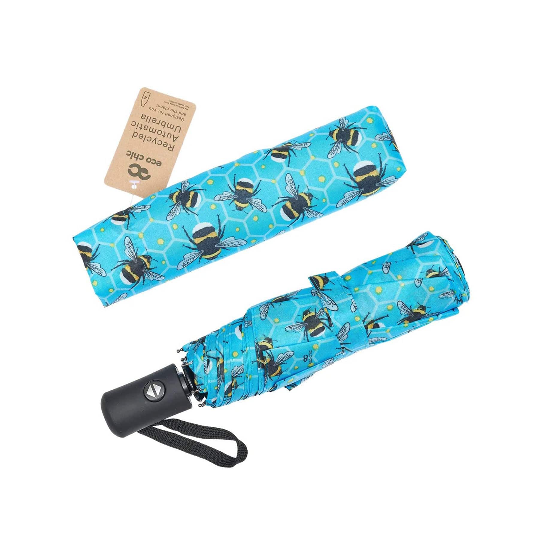 Folding automatic umbrella bumblebees