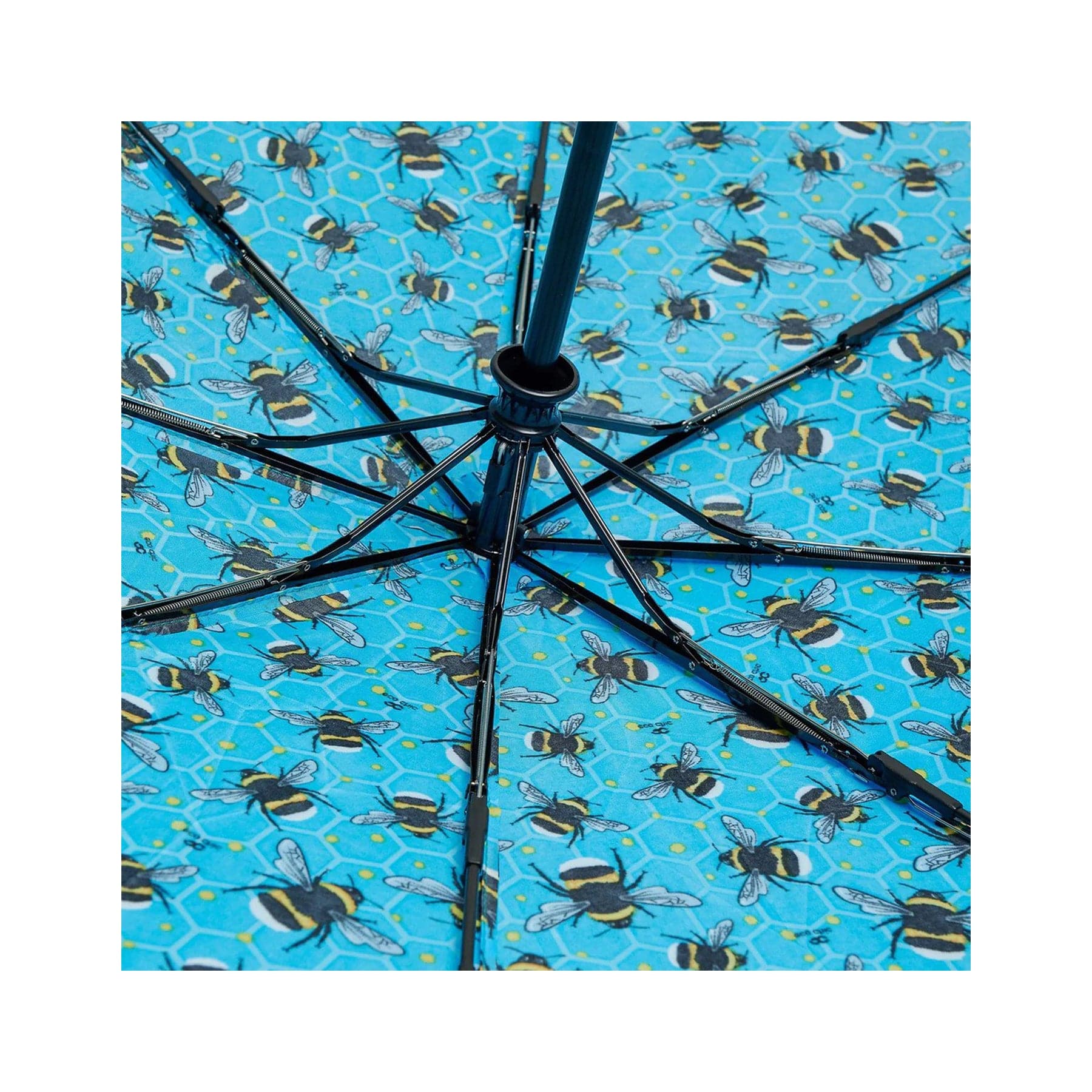 Folding automatic umbrella bumblebees