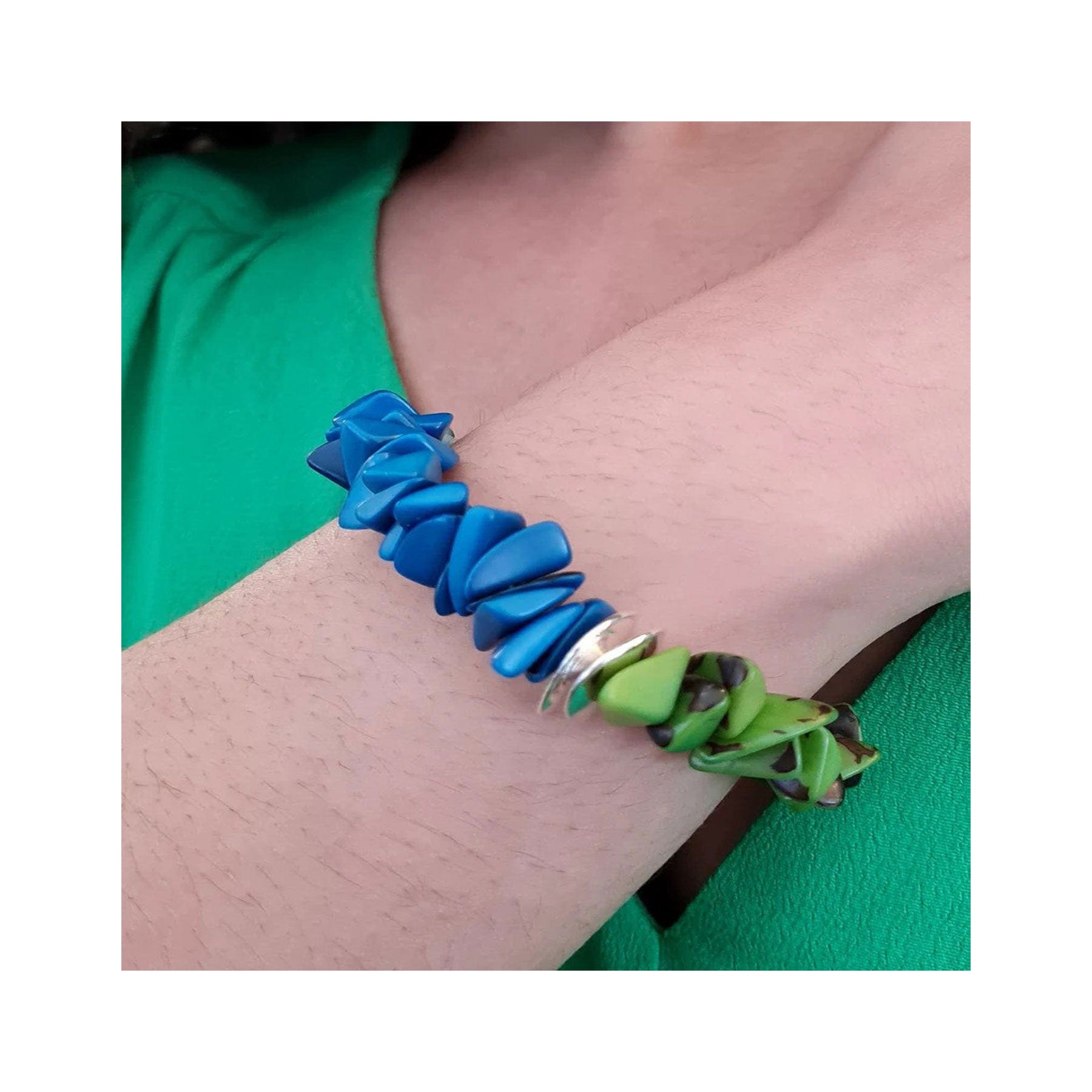 Ayla bracelet green & blue