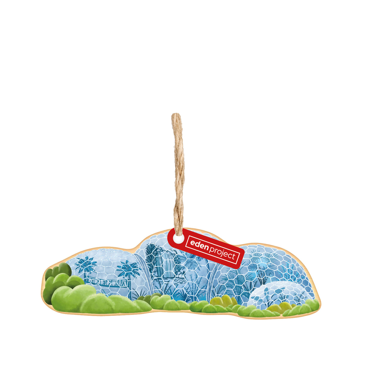 Watercolour biome bamboo hanging decoration