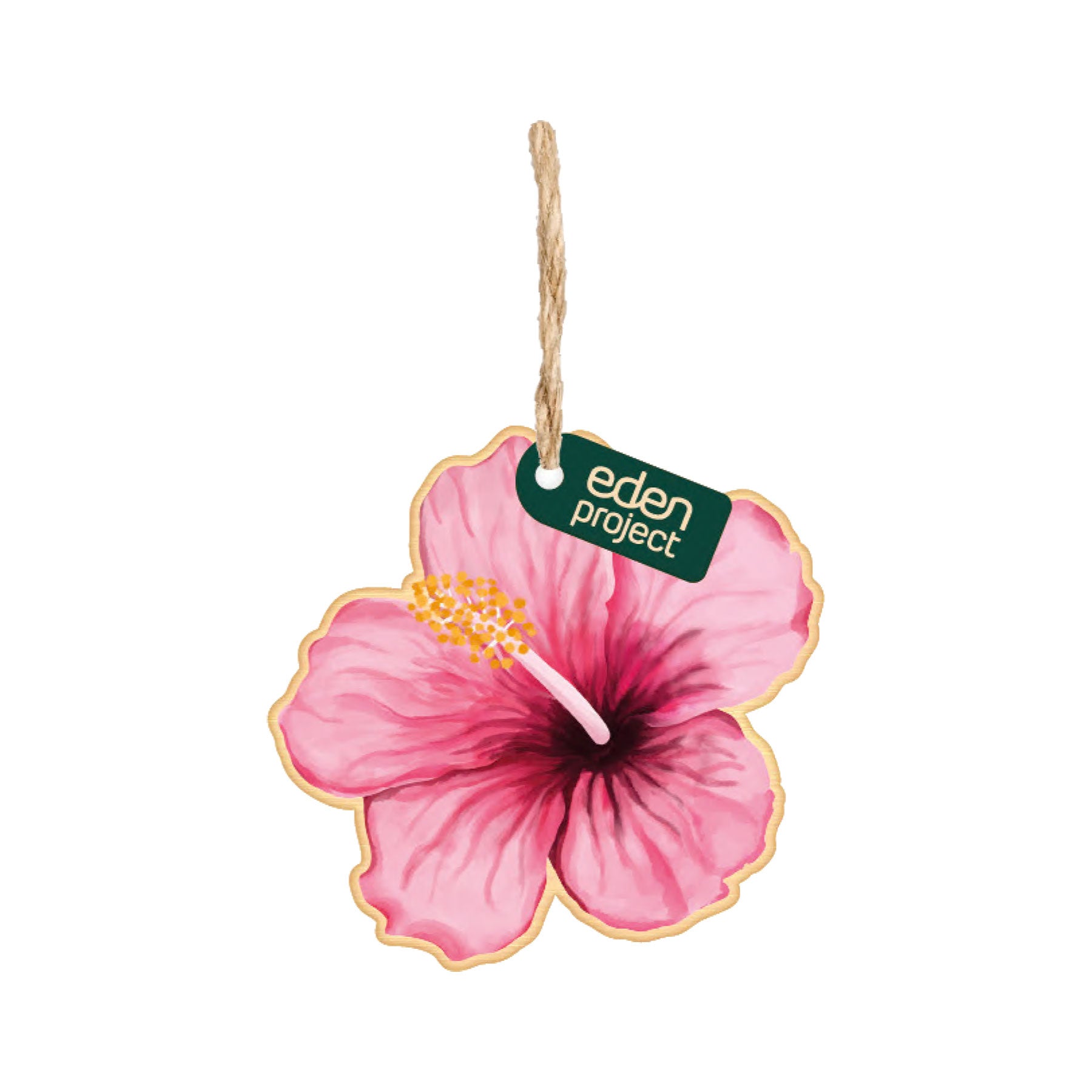 Bamboo hibiscus hanging decoration