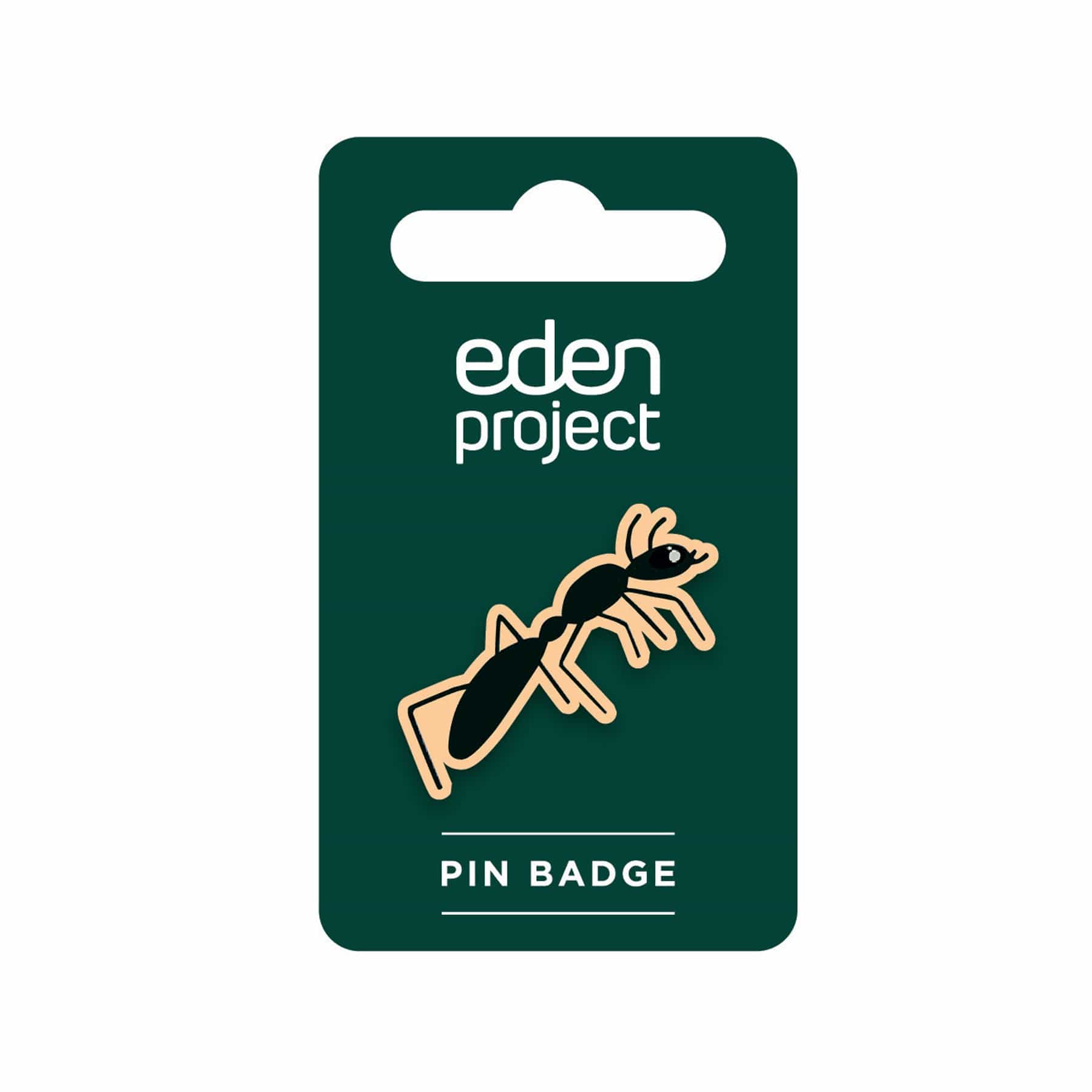 Ant bamboo pin badge