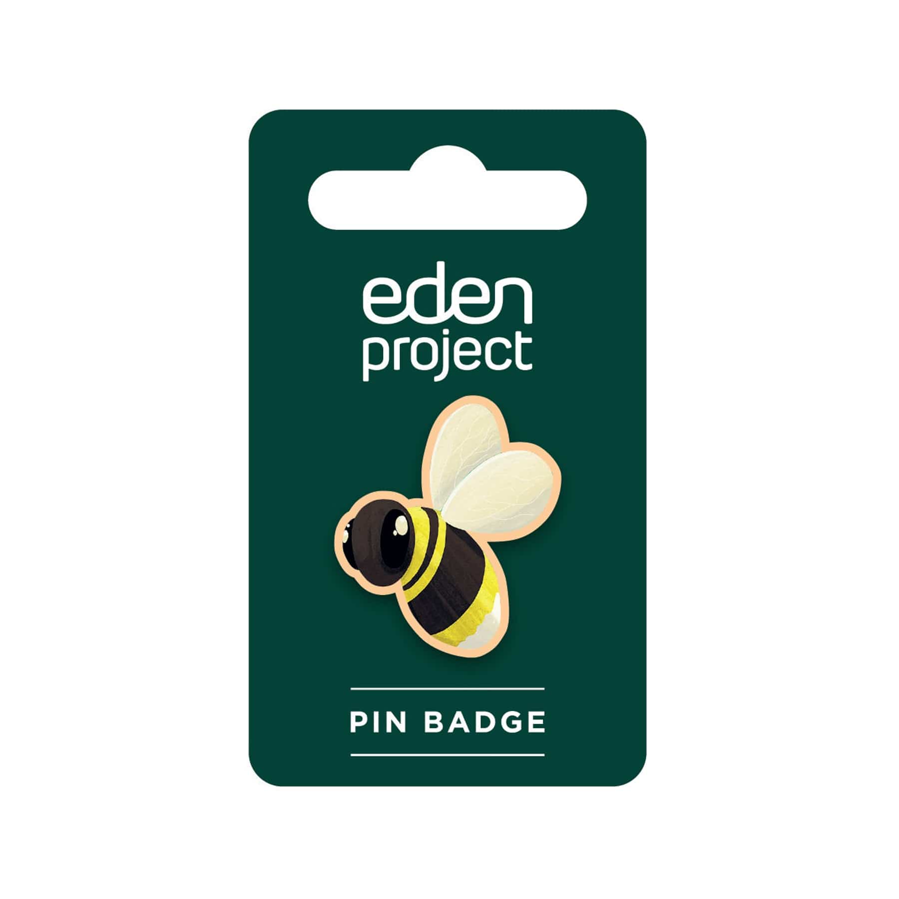 Bee bamboo pin badge