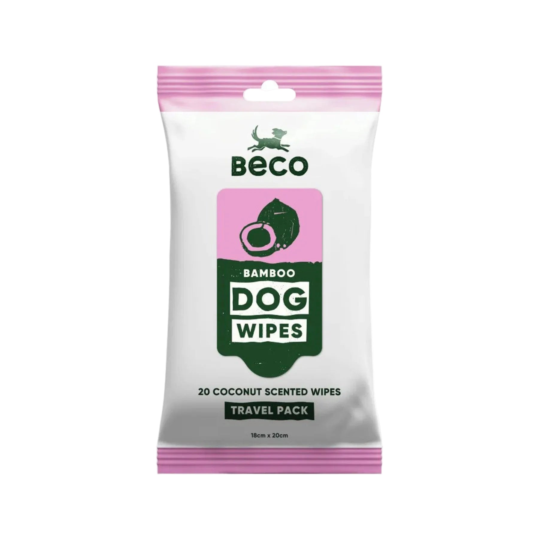 Beco bamboo travel wipes coconut