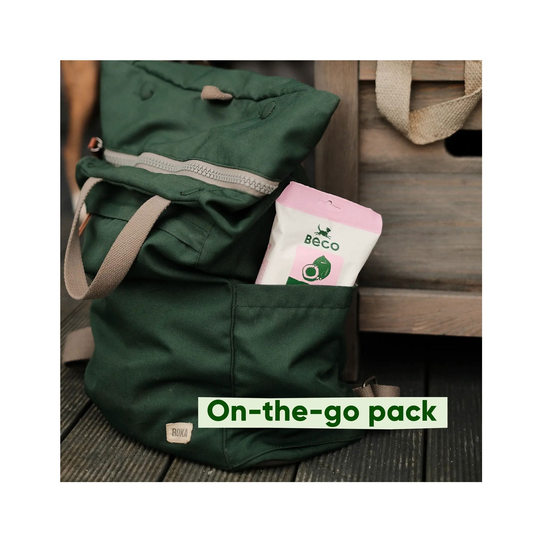 Beco bamboo travel wipes coconut