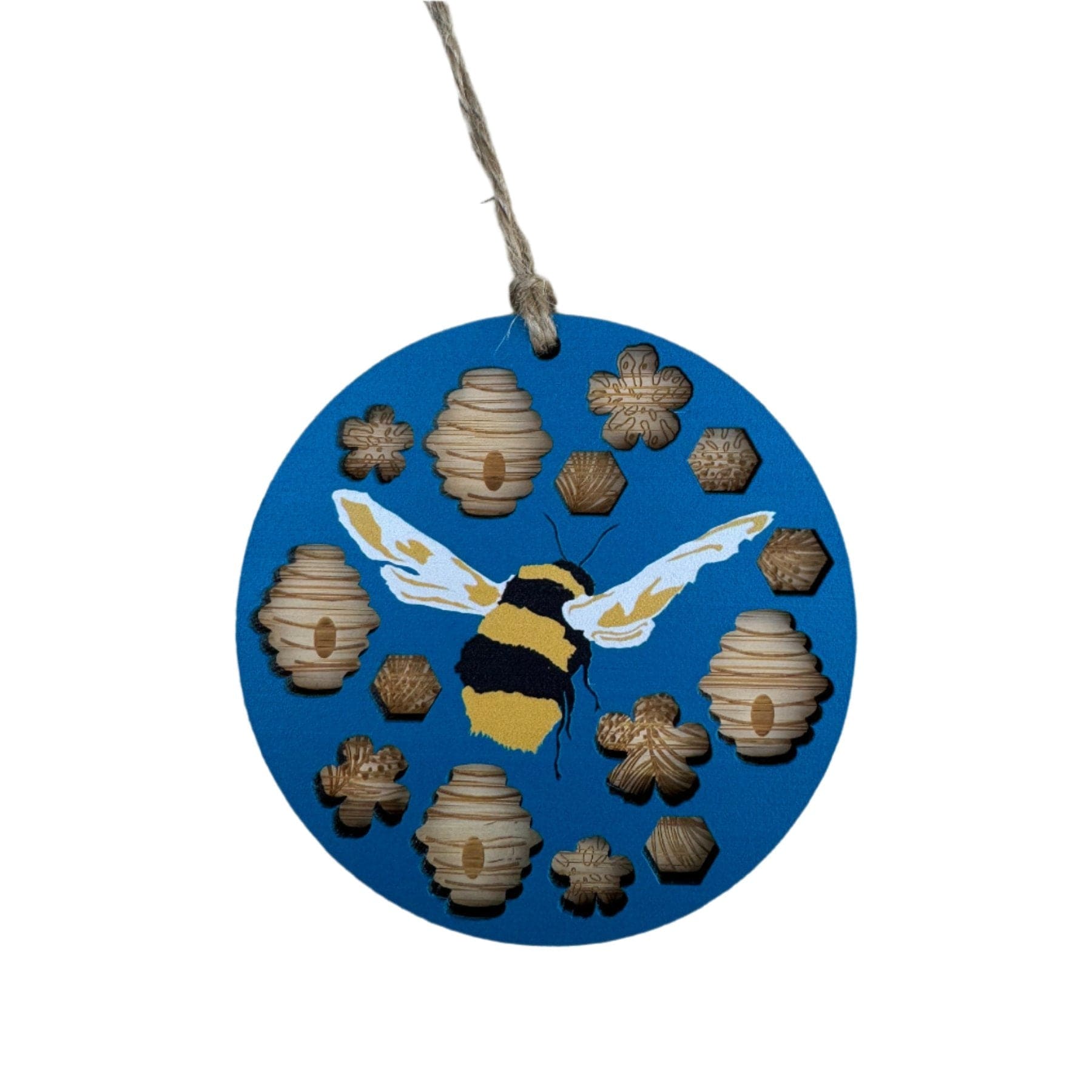 Bee bamboo hanging decoration