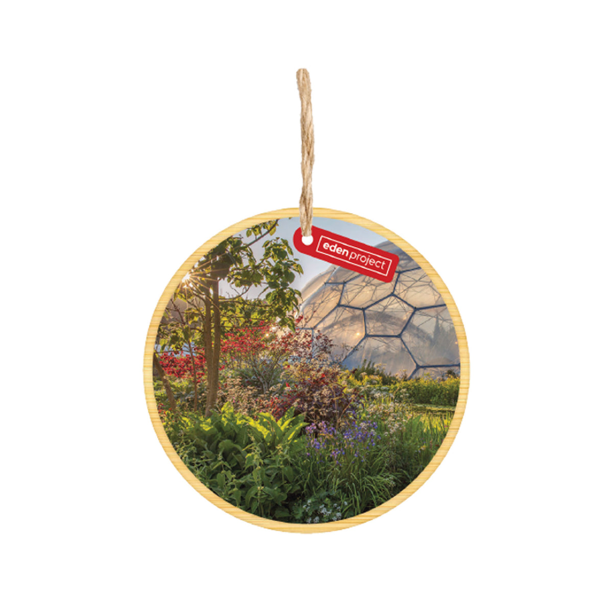 Pond in the evening sun bamboo hanging decoration