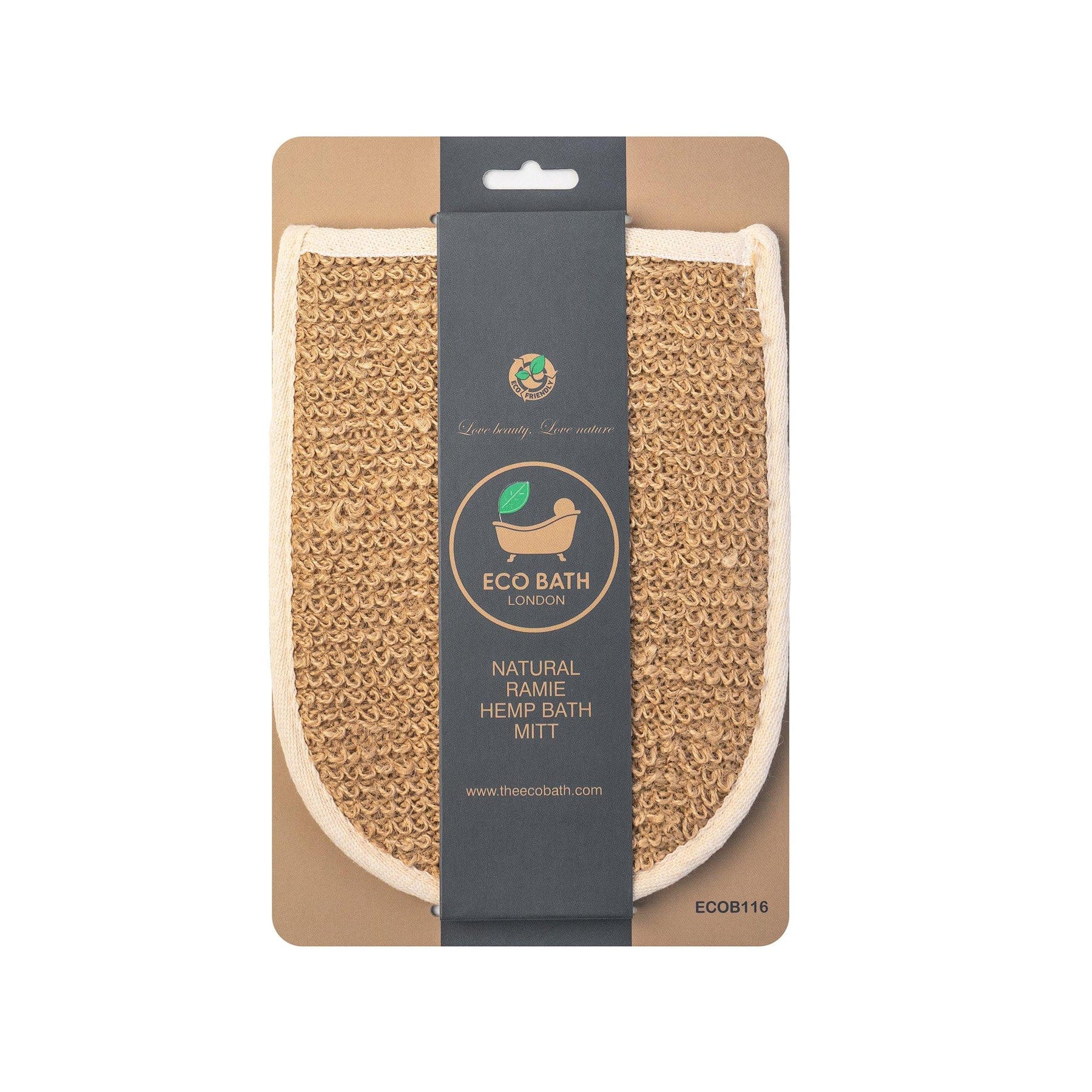 Natural ramie bath mitt