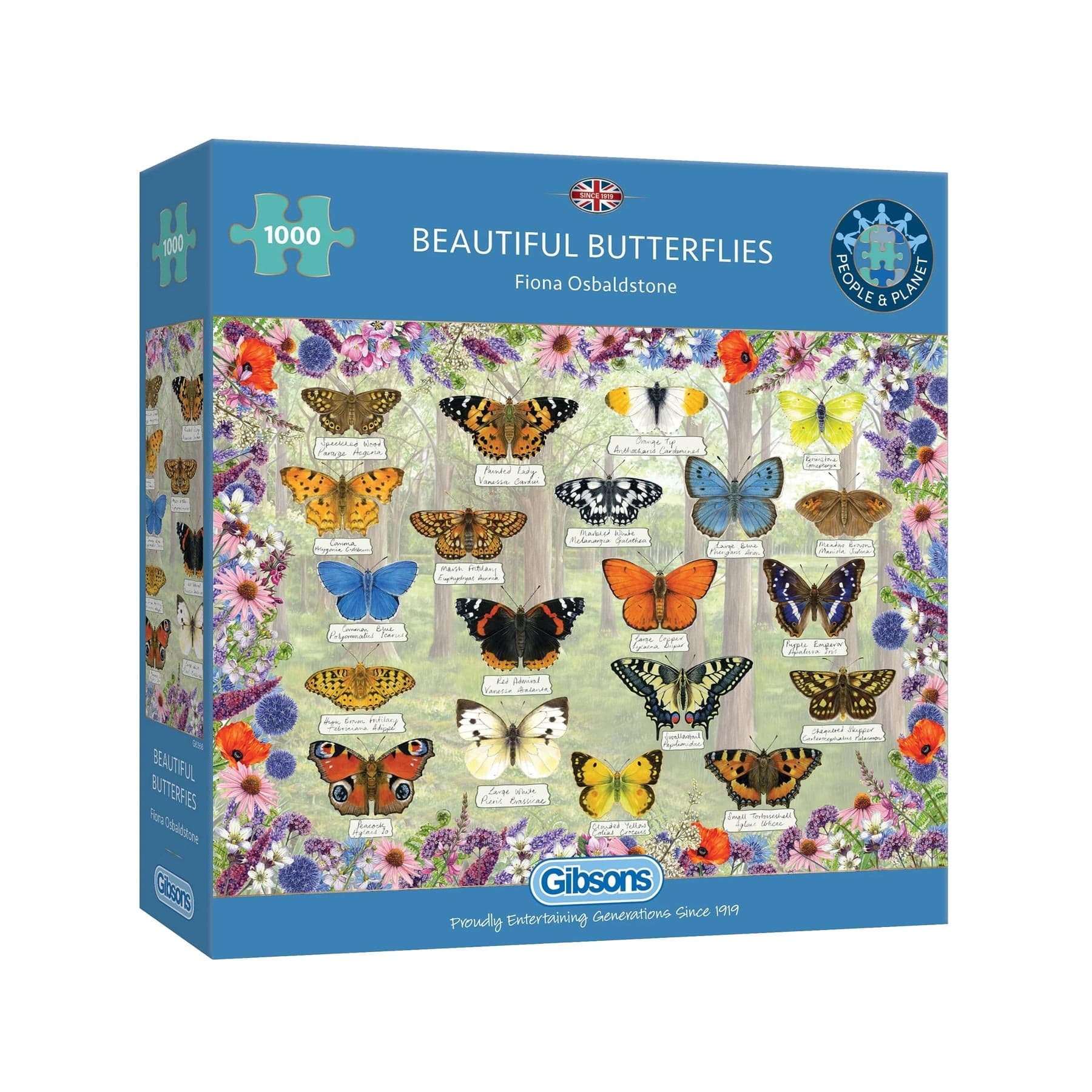 Beautiful butterflies 1000 piece jigsaw puzzle