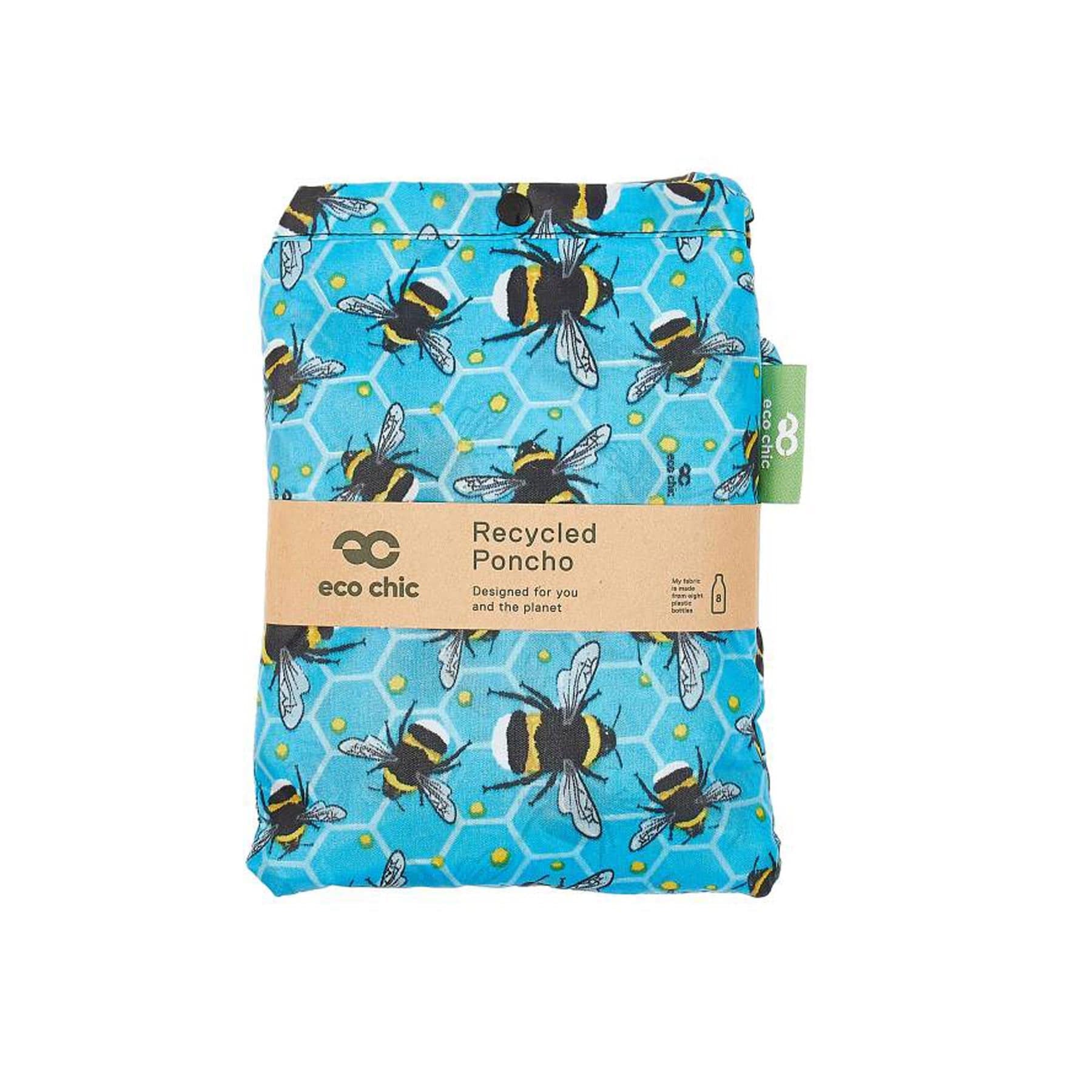 Waterproof foldable adult poncho bees