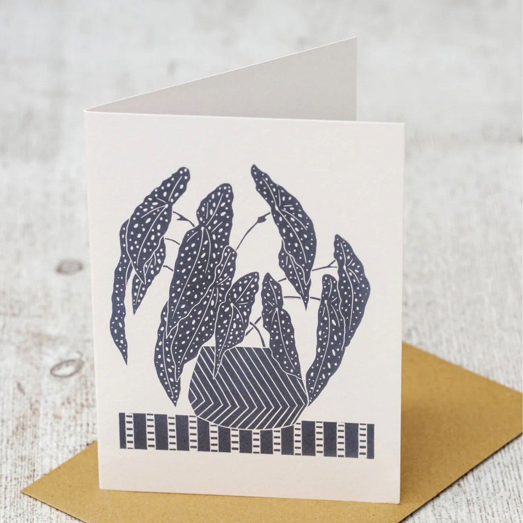 Begonia greetings card