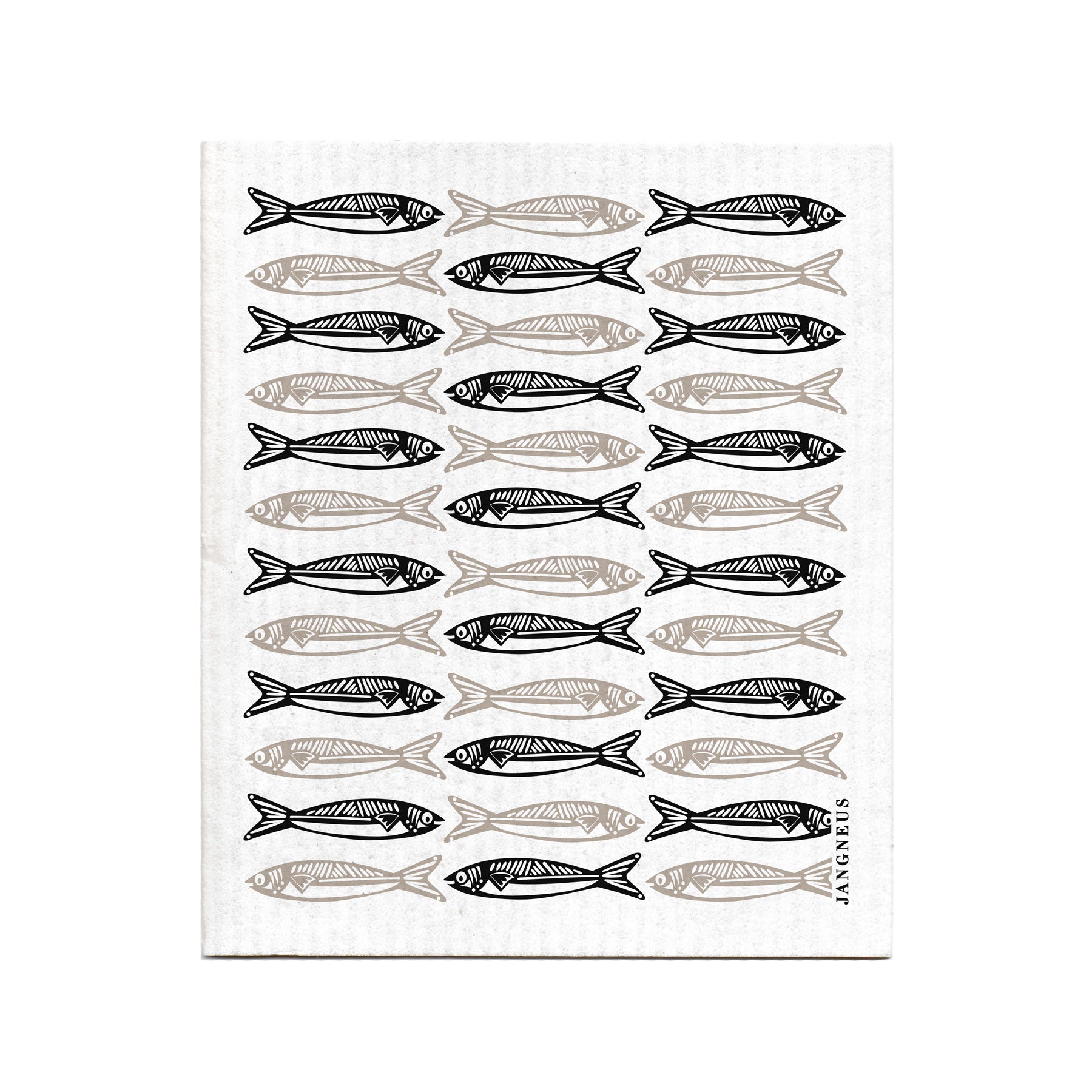 Black sardines dishcloth