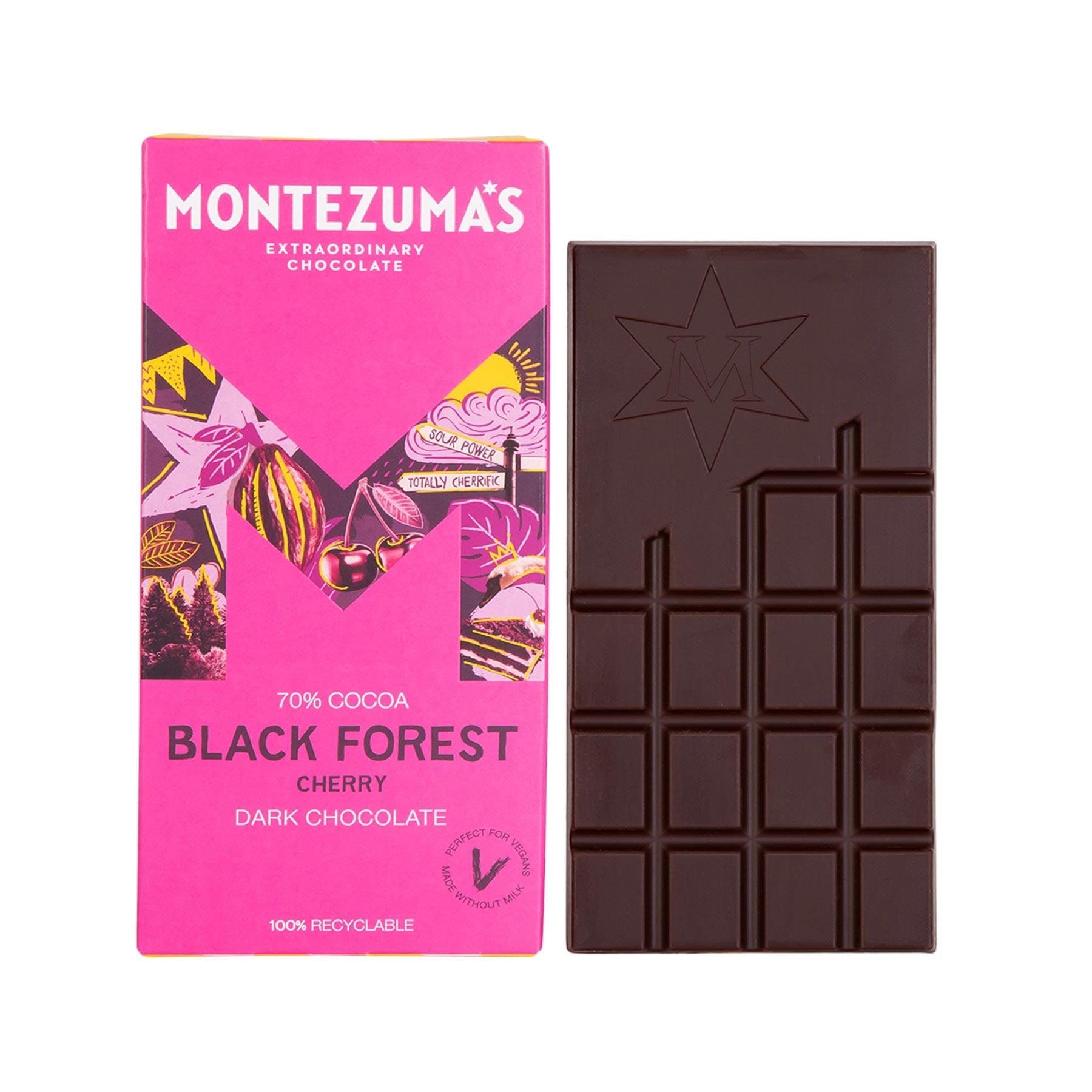 Black forest dark chocolate bar 90g