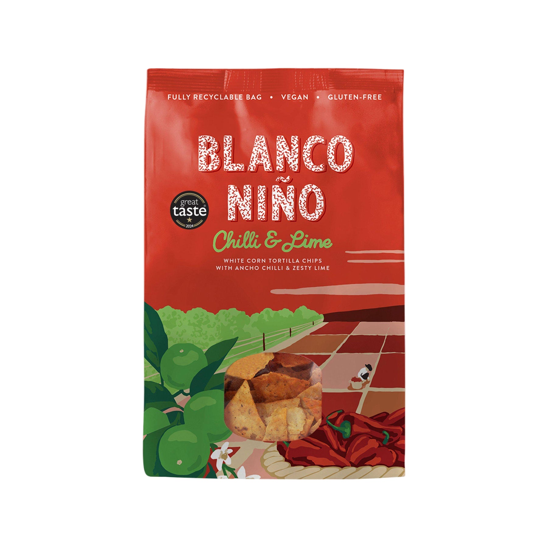 Chilli & lime tortilla chips 170g