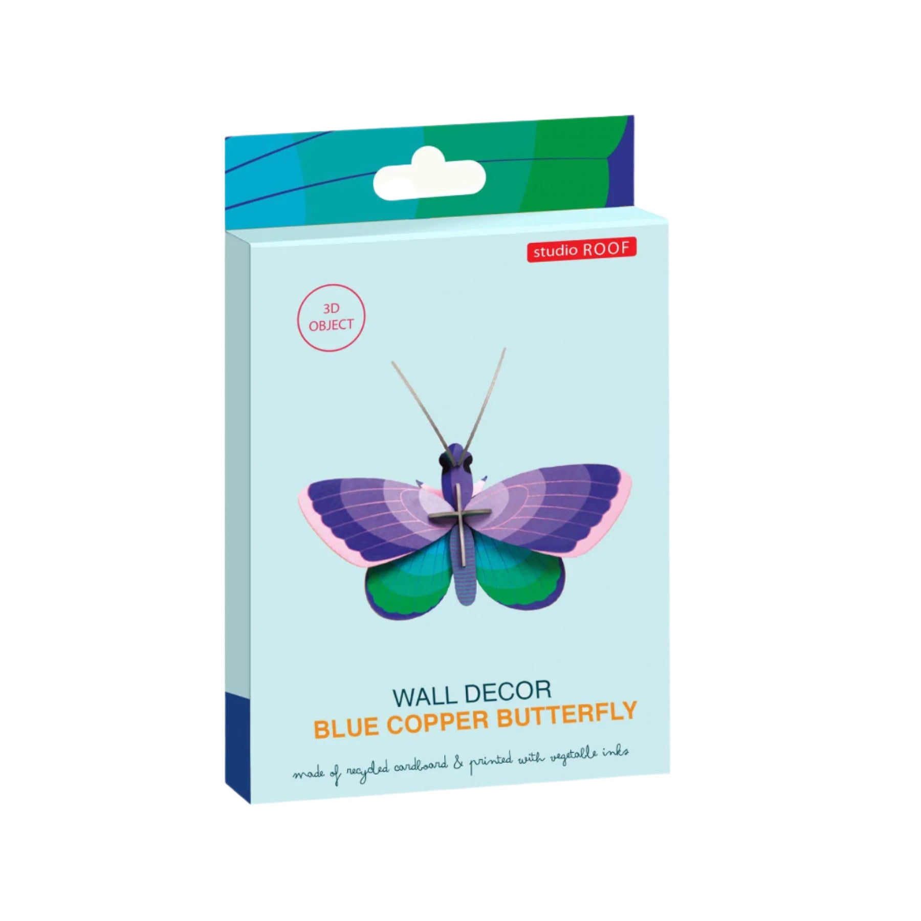 Blue copper butterfly wall art