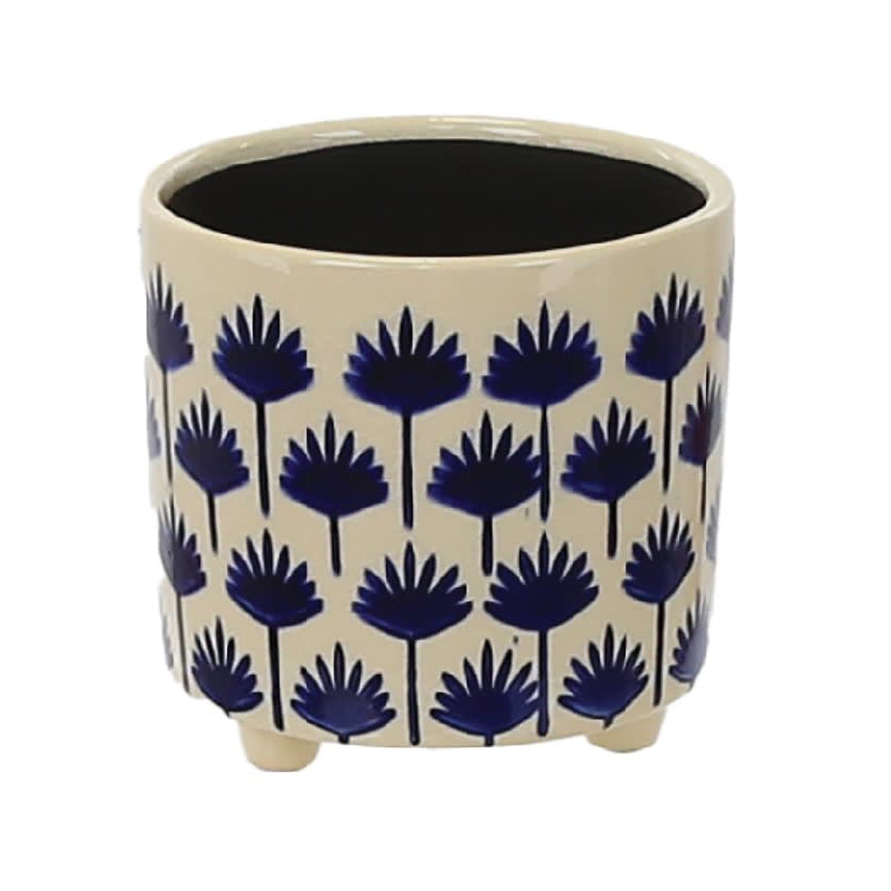 Blue palm indoor plant pot 14cm