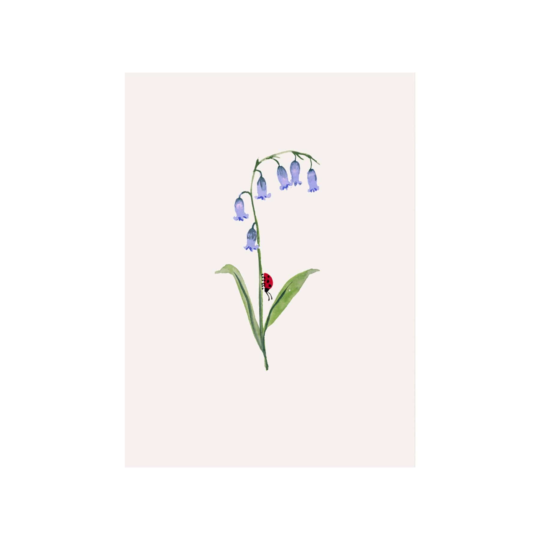 Bluebells mini greetings card