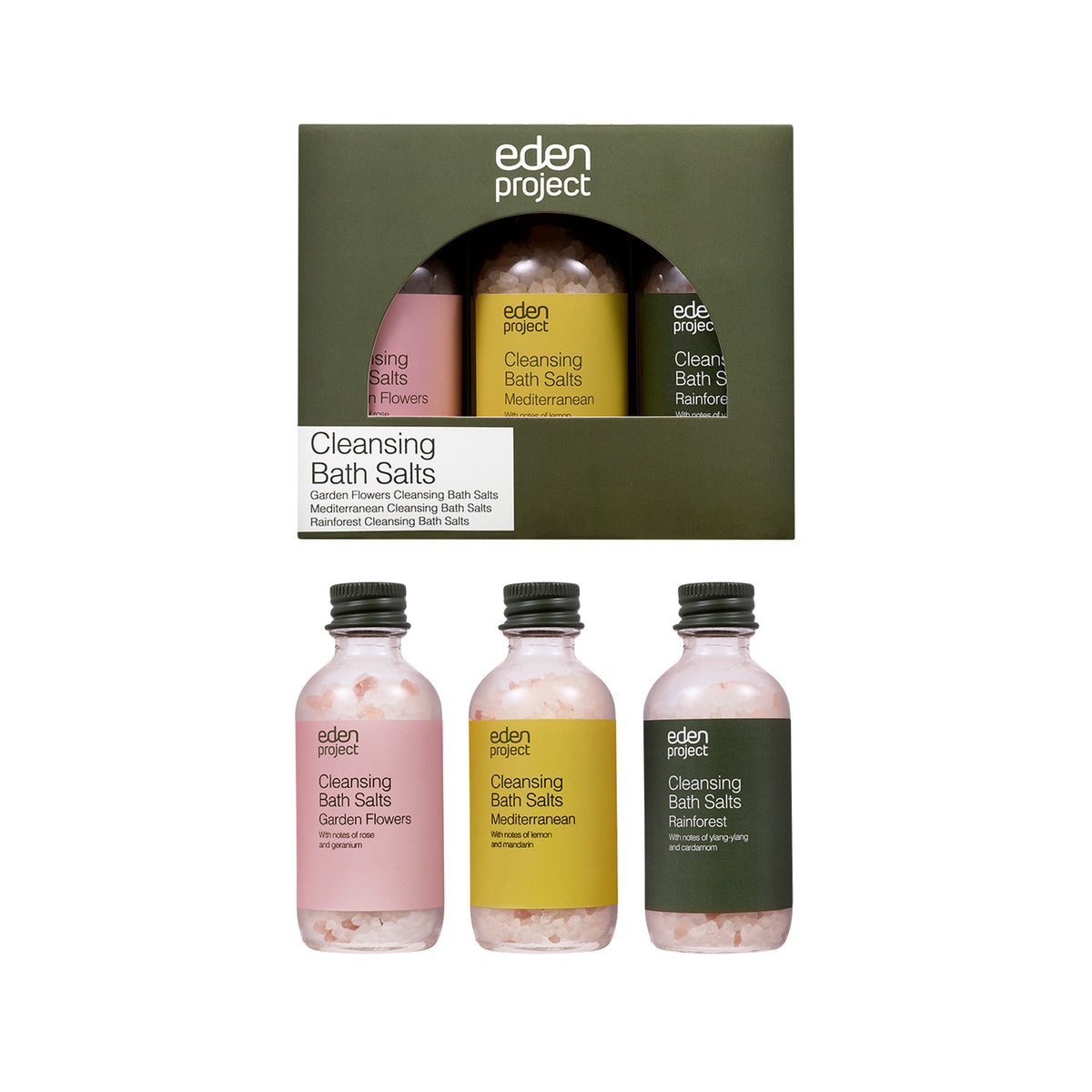 Cleansing bath salts trio