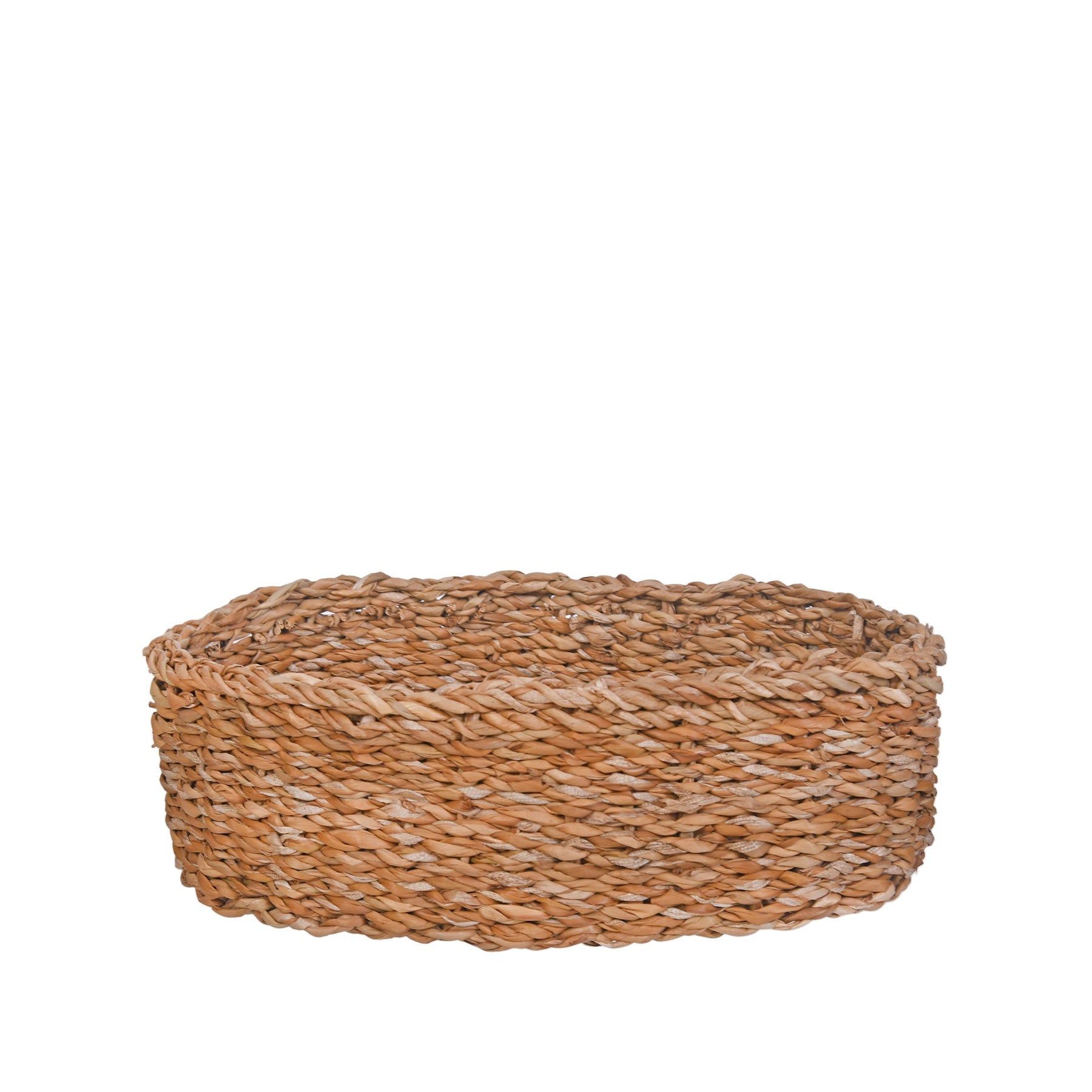 Woven basket on a white background