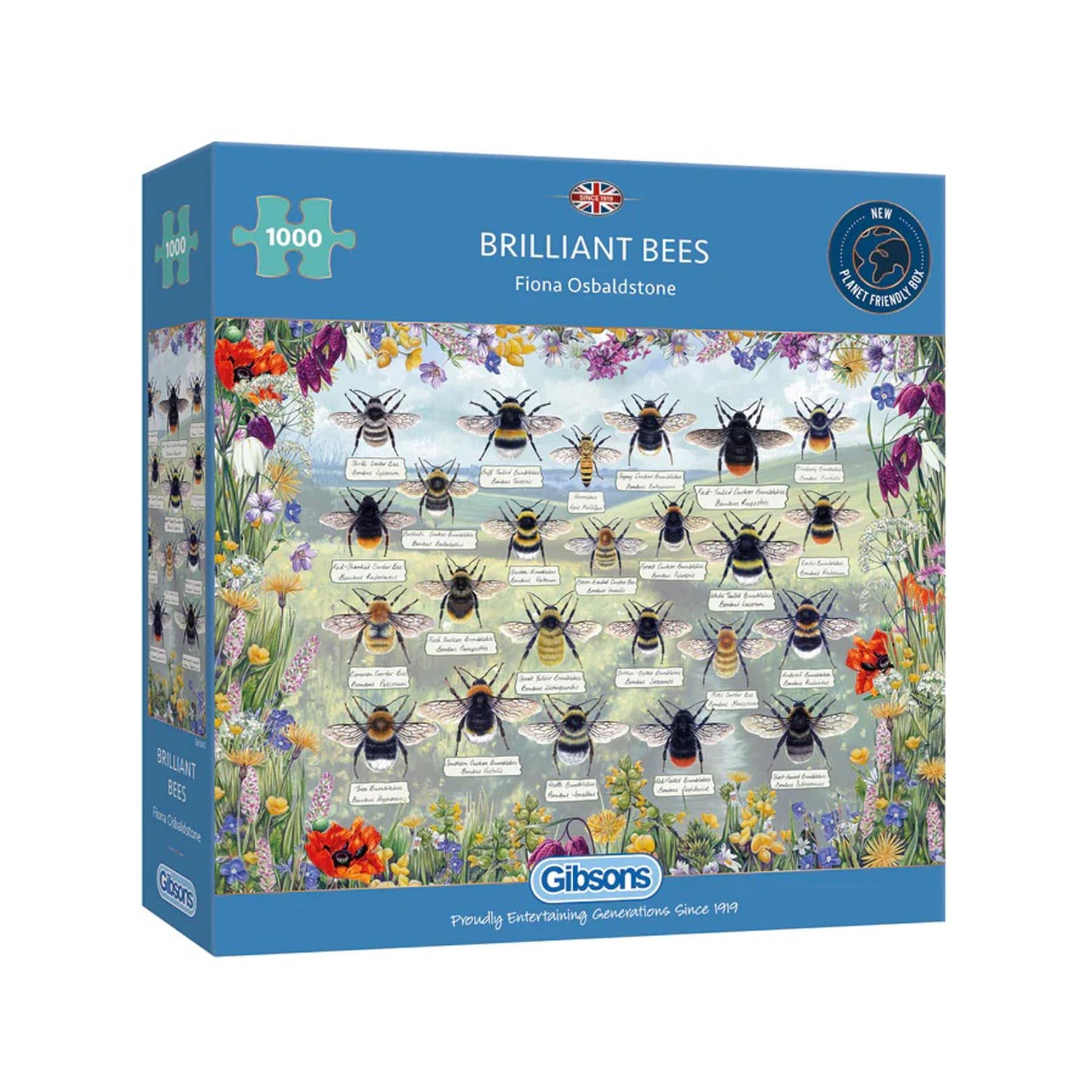 Brilliant bees 1000 piece jigsaw puzzle