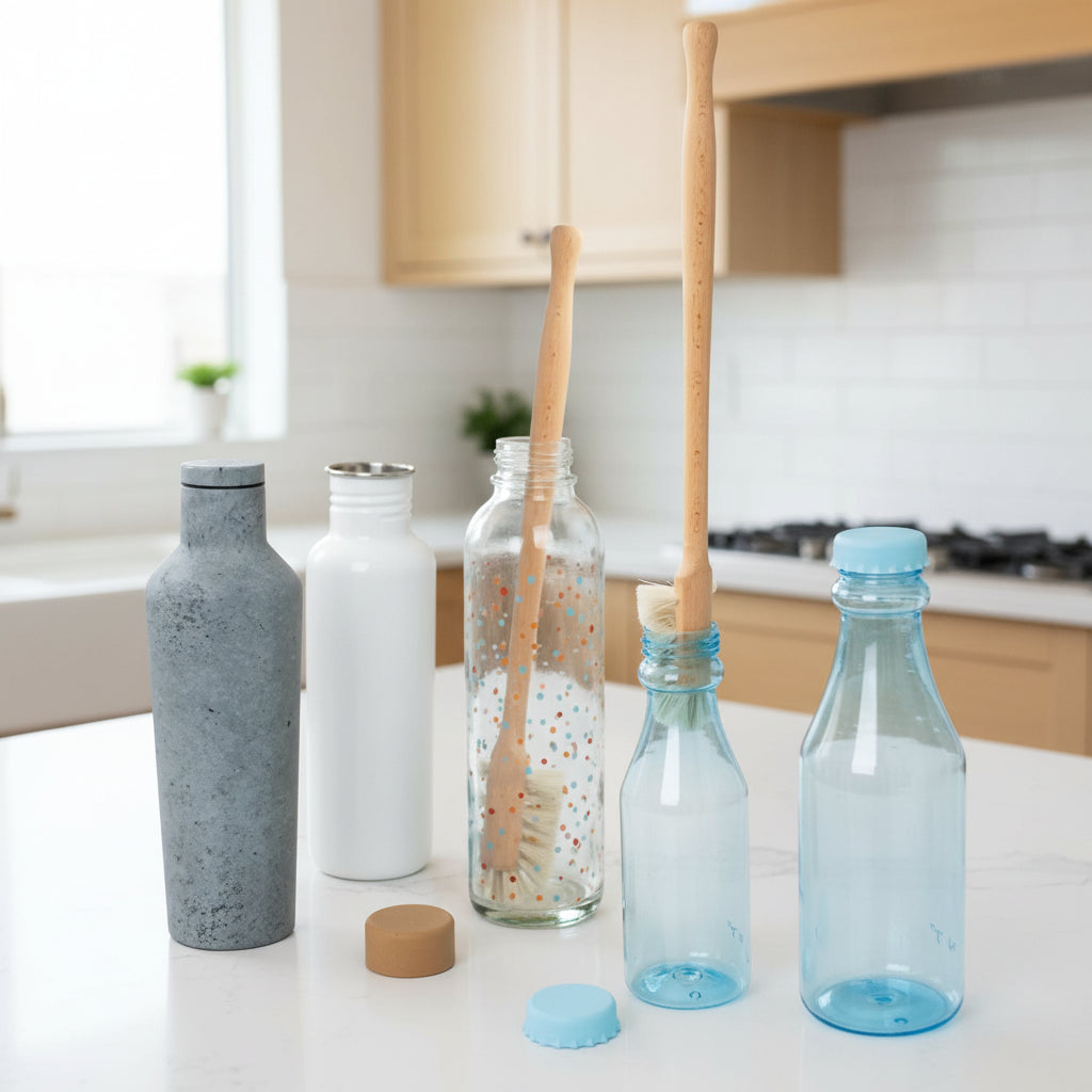 Brush for drinking bottles