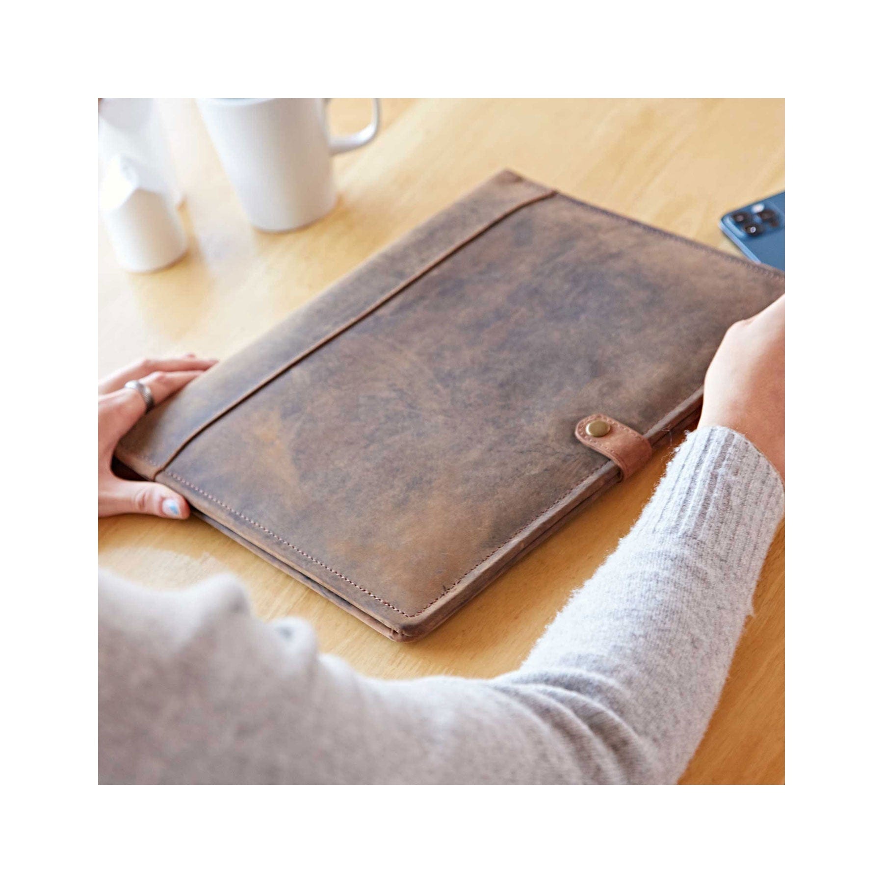 Buffalo Leather Document Portfolio