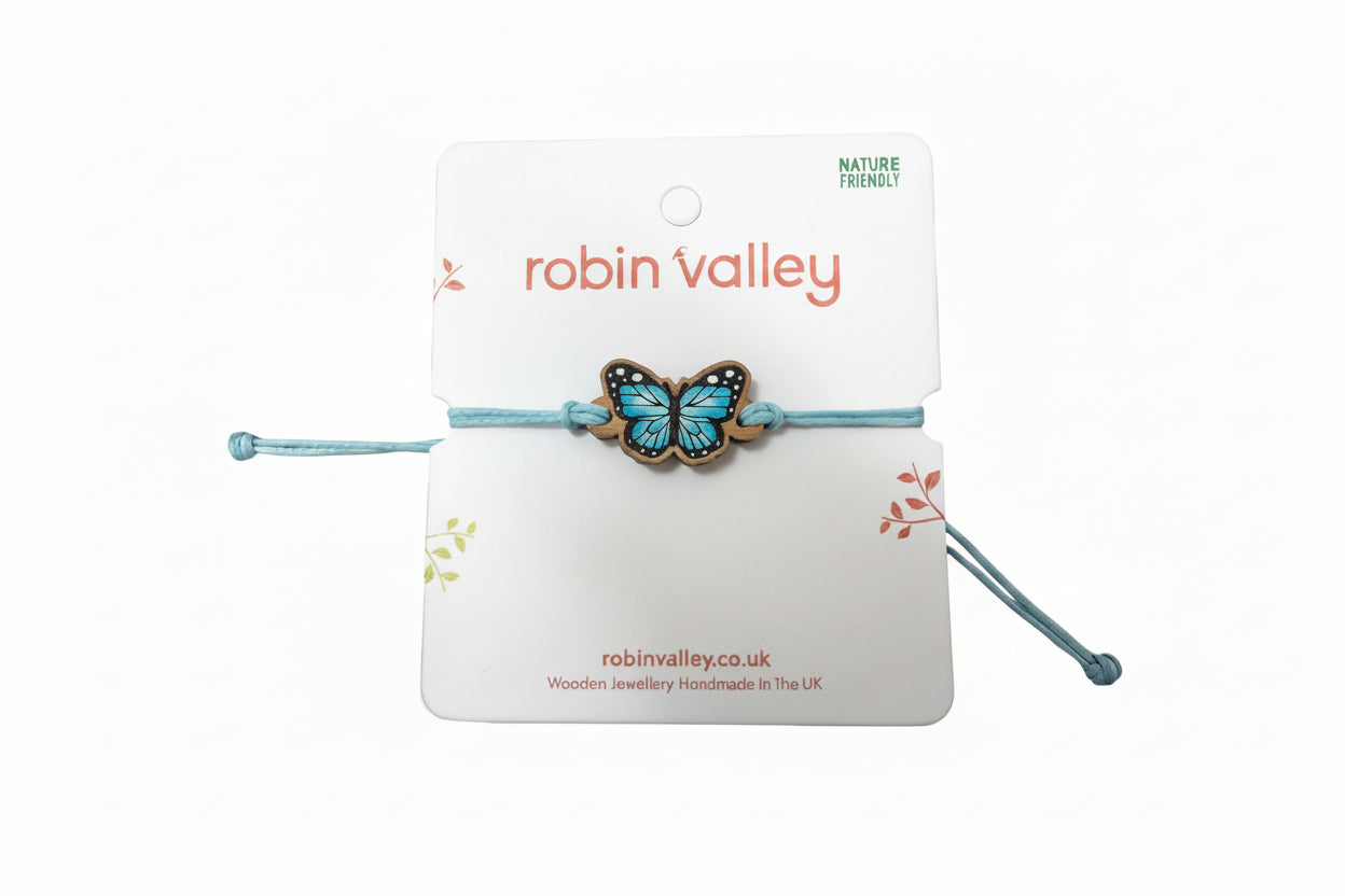 Blue butterfly bracelet