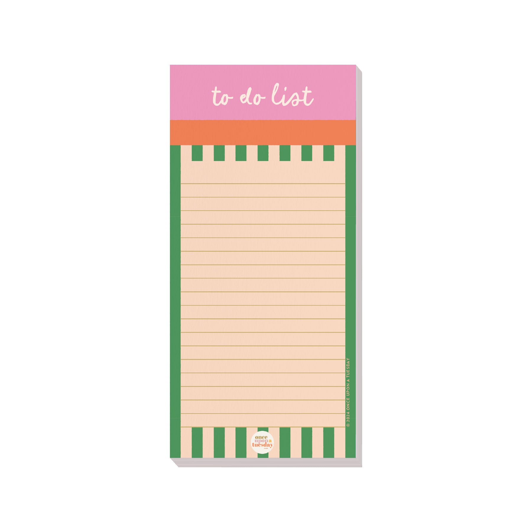 Cabana stripe to do list pad