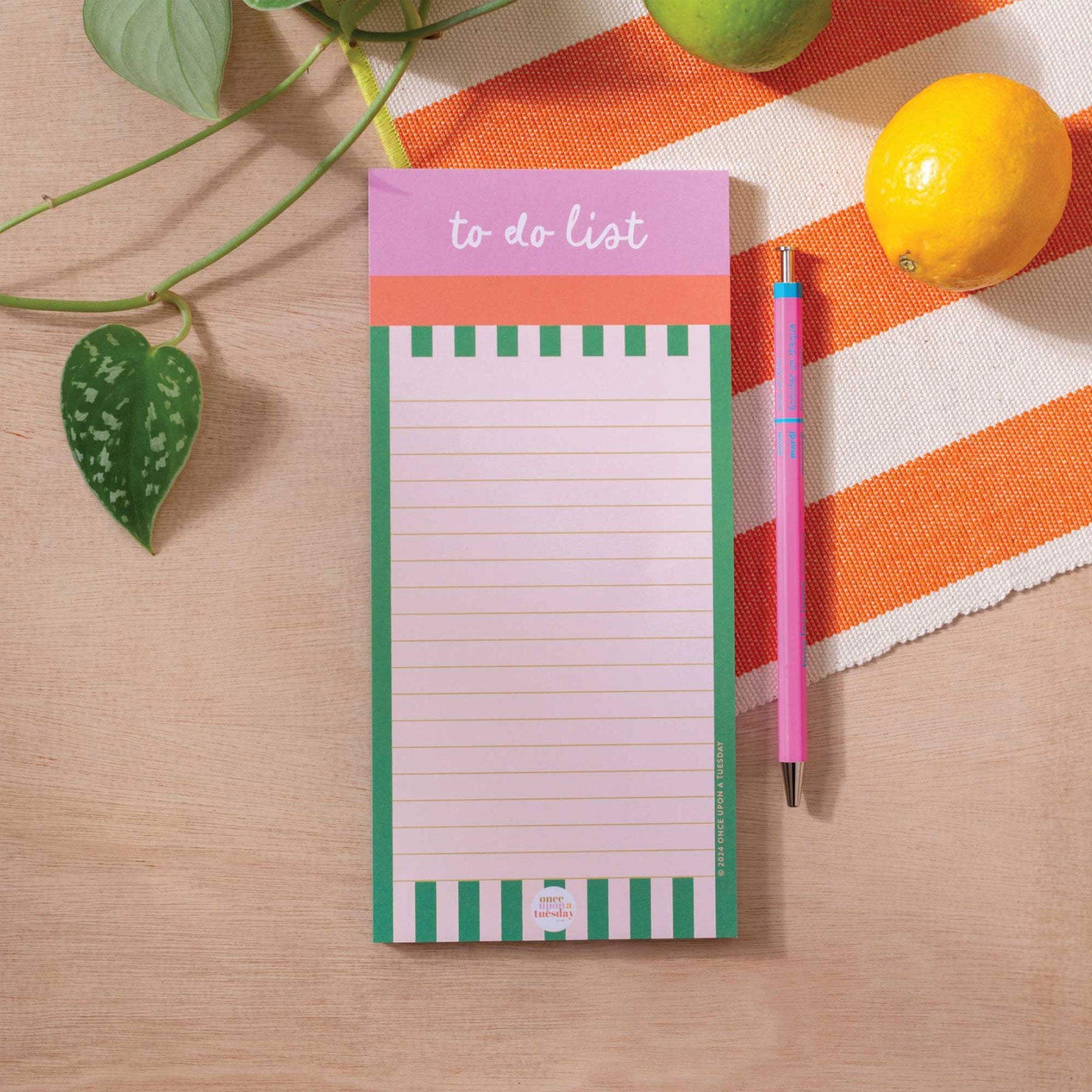 Cabana stripe to do list pad