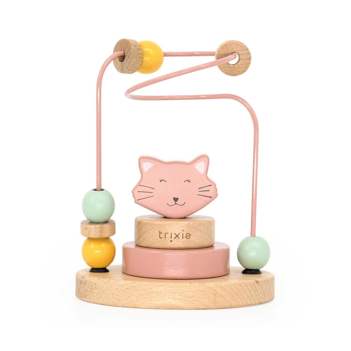 Wooden beads maze - cat