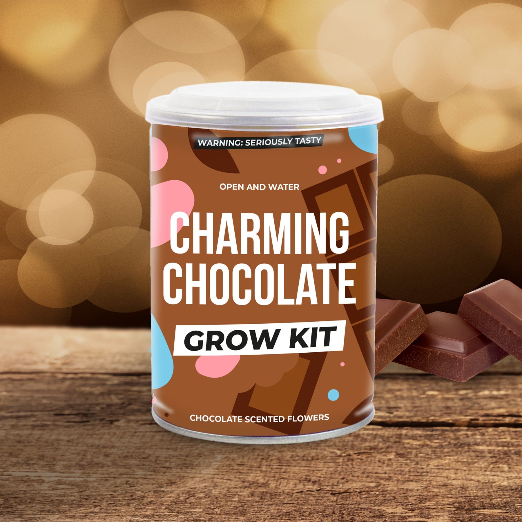 Charming chocolate grow tin