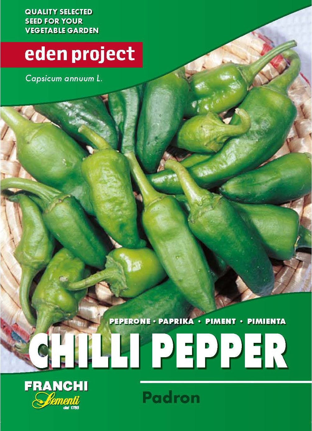 Eden chilli pepper padron seeds