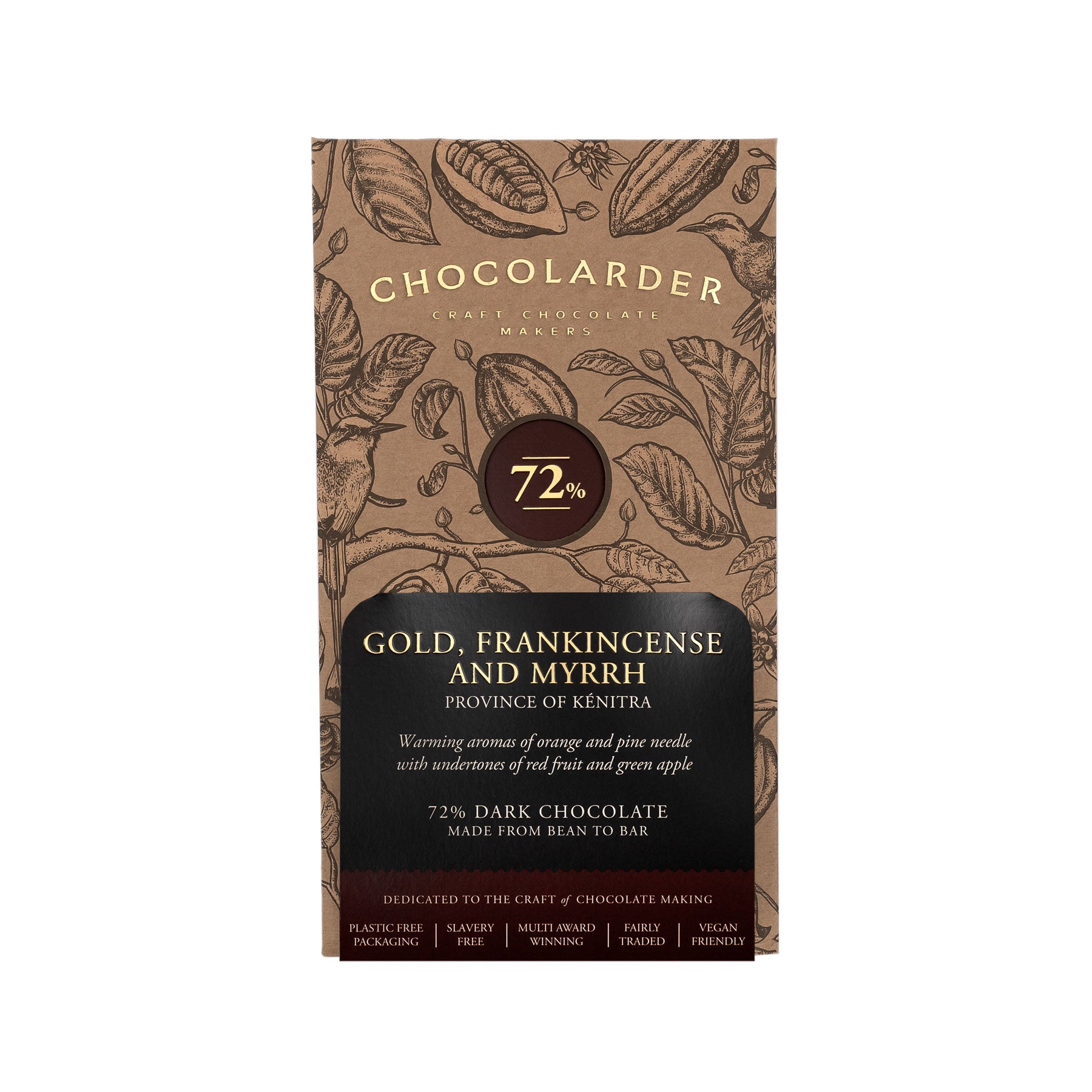 Gold, frankincense and myrrh chocolate bar 70g