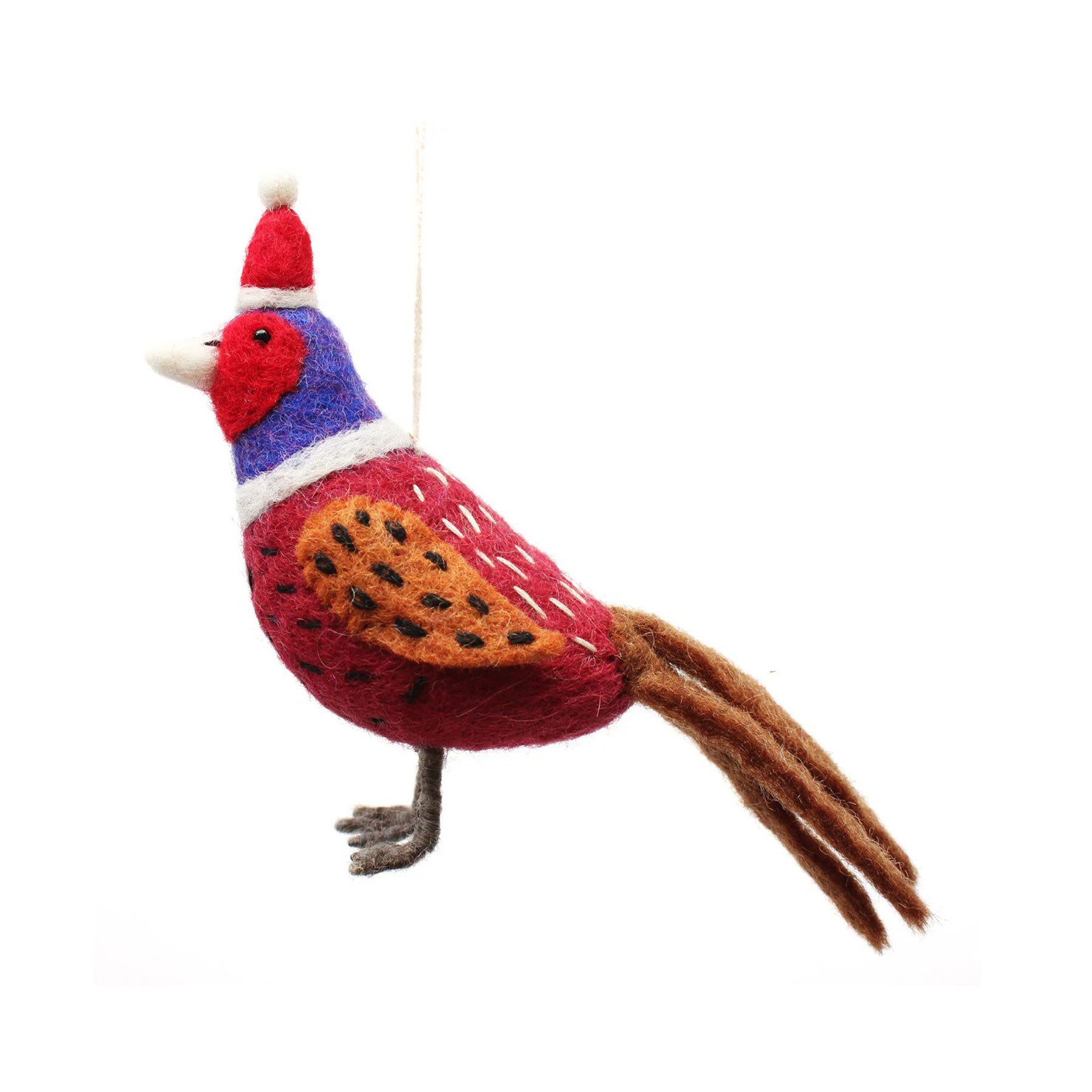 Christmas pheasant hanging decoration
