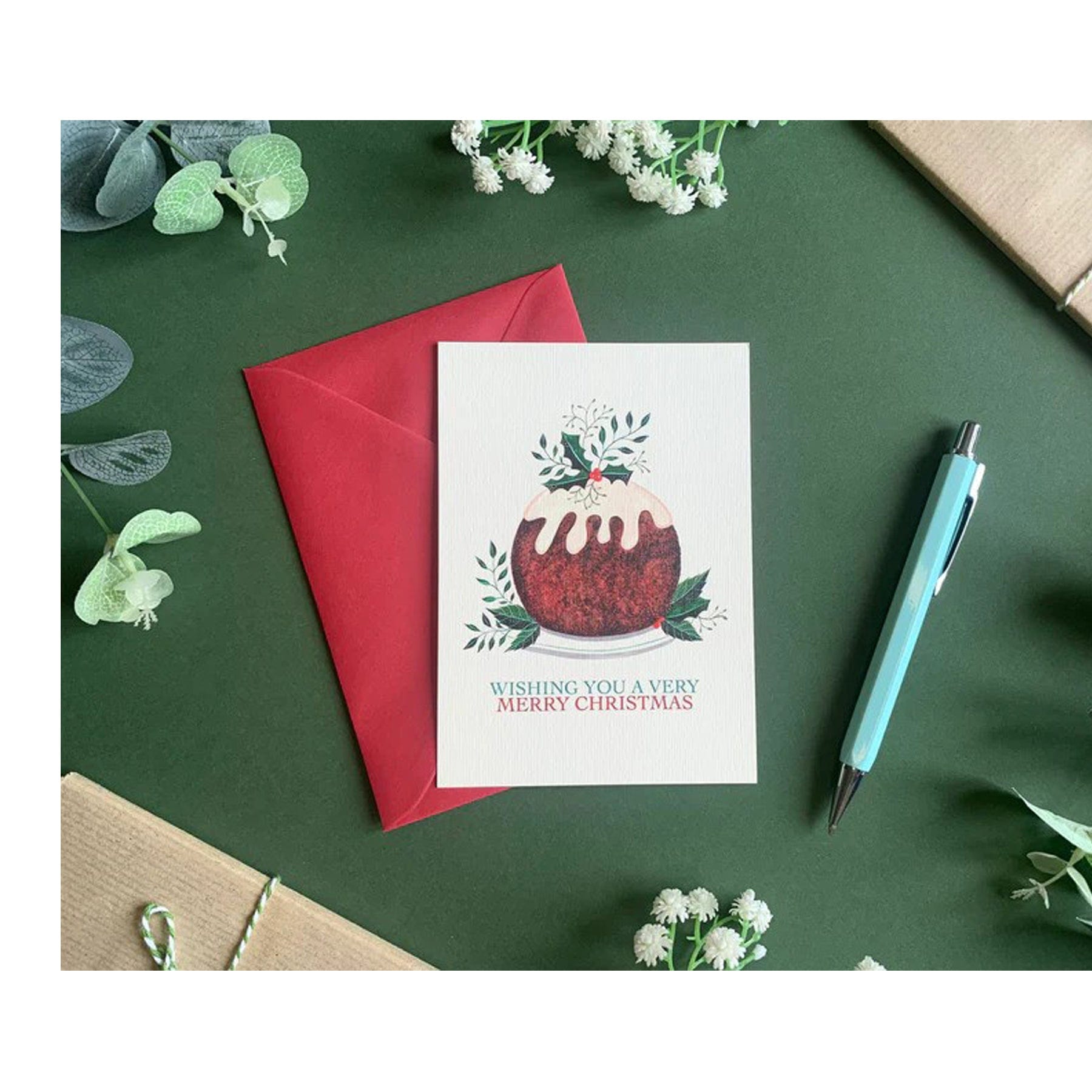 Christmas pudding Christmas card