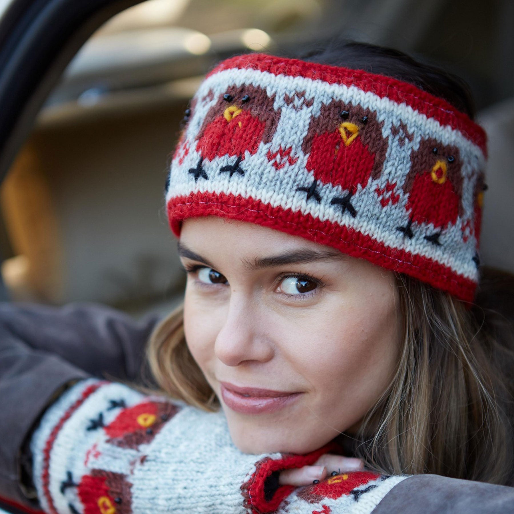 Christmas robin headband