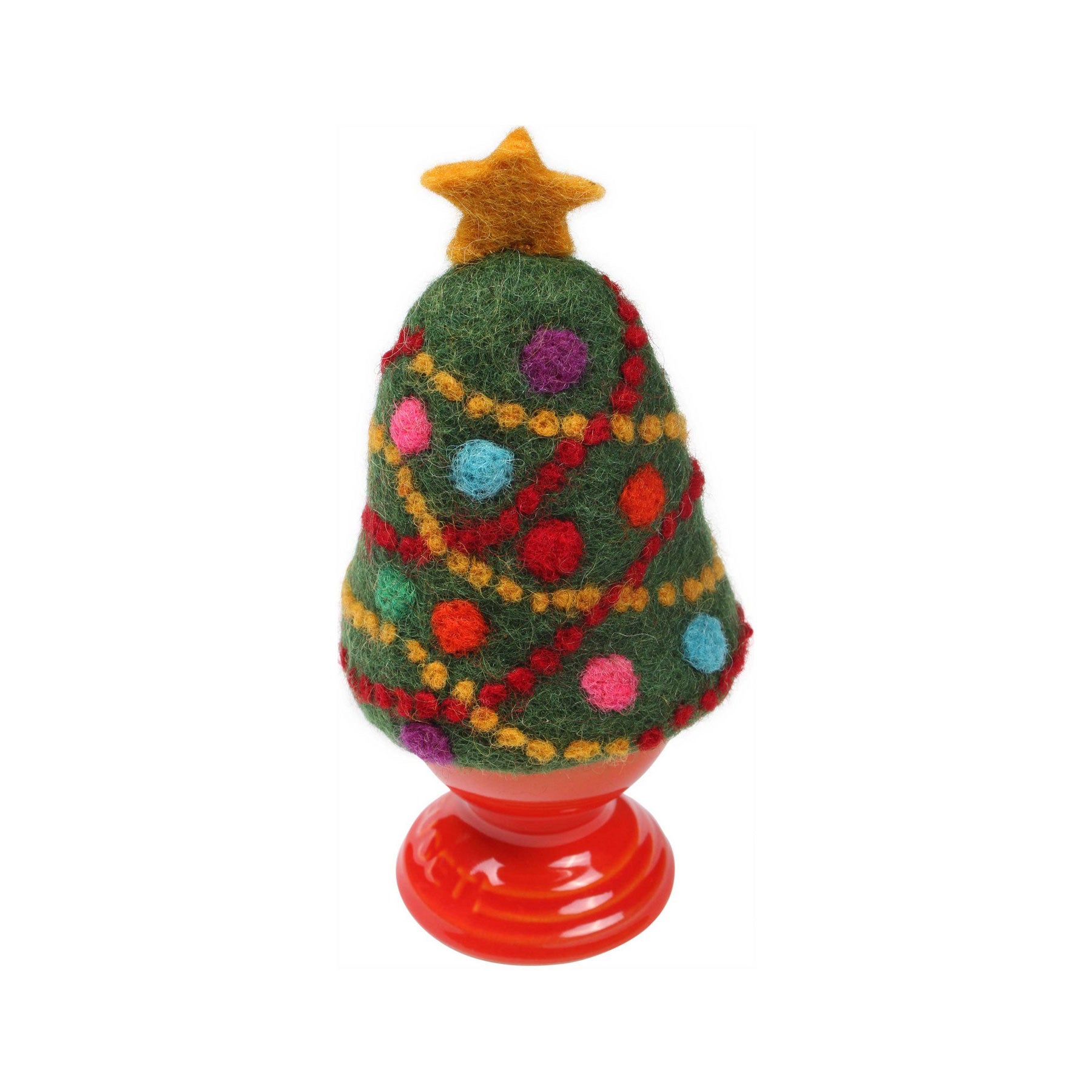 Christmas tree egg cosy
