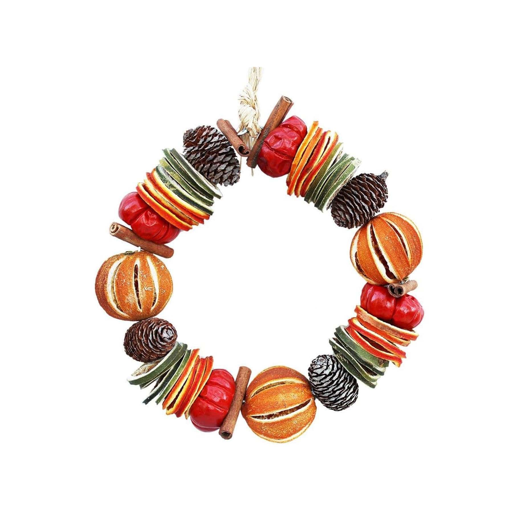 Christmas orange circle wreath plain