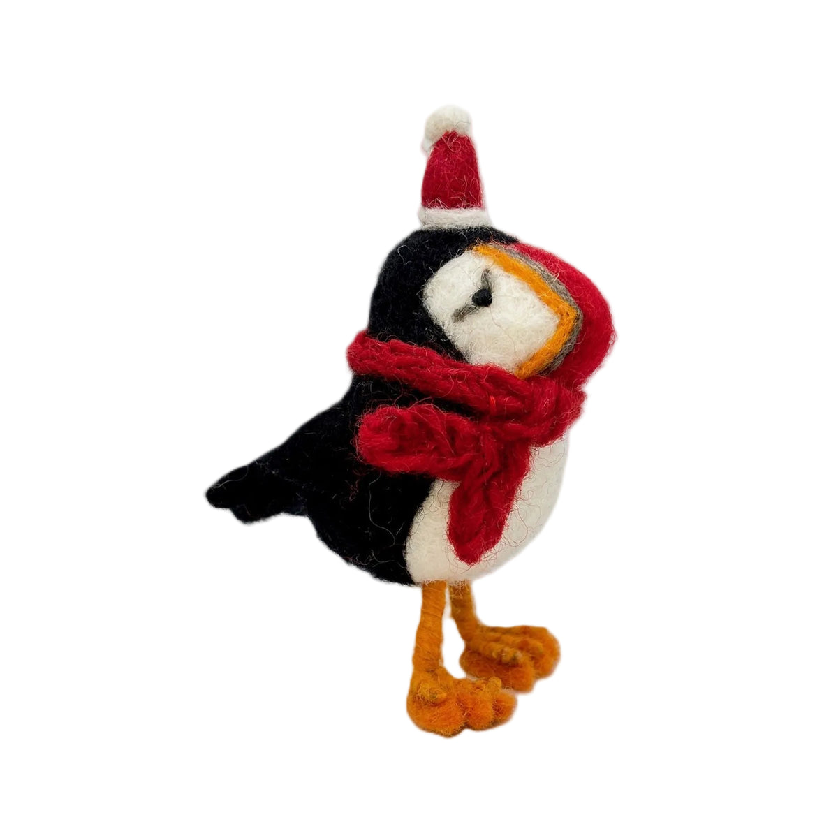 Christmas puffin hanging decoration