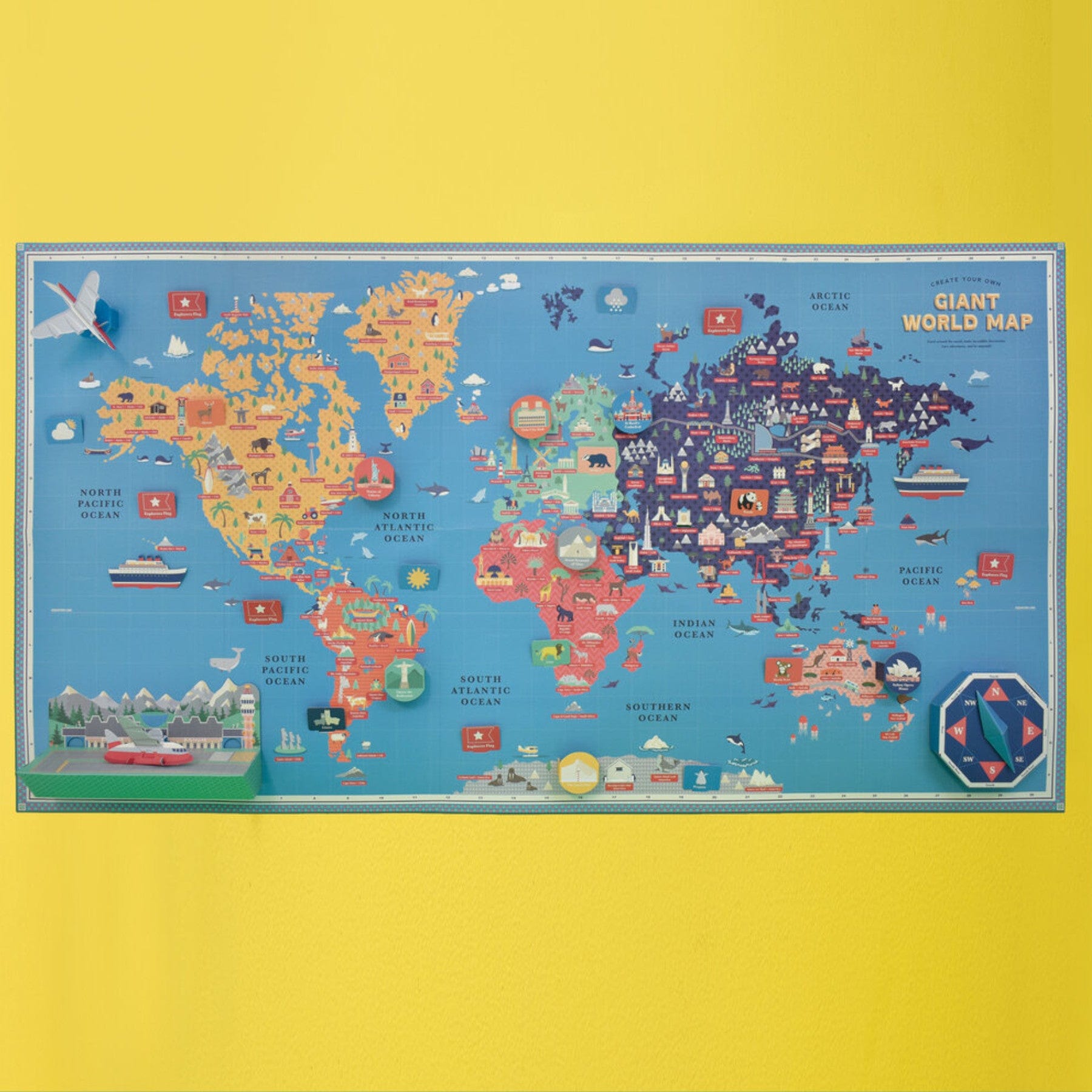 Create your own giant world map